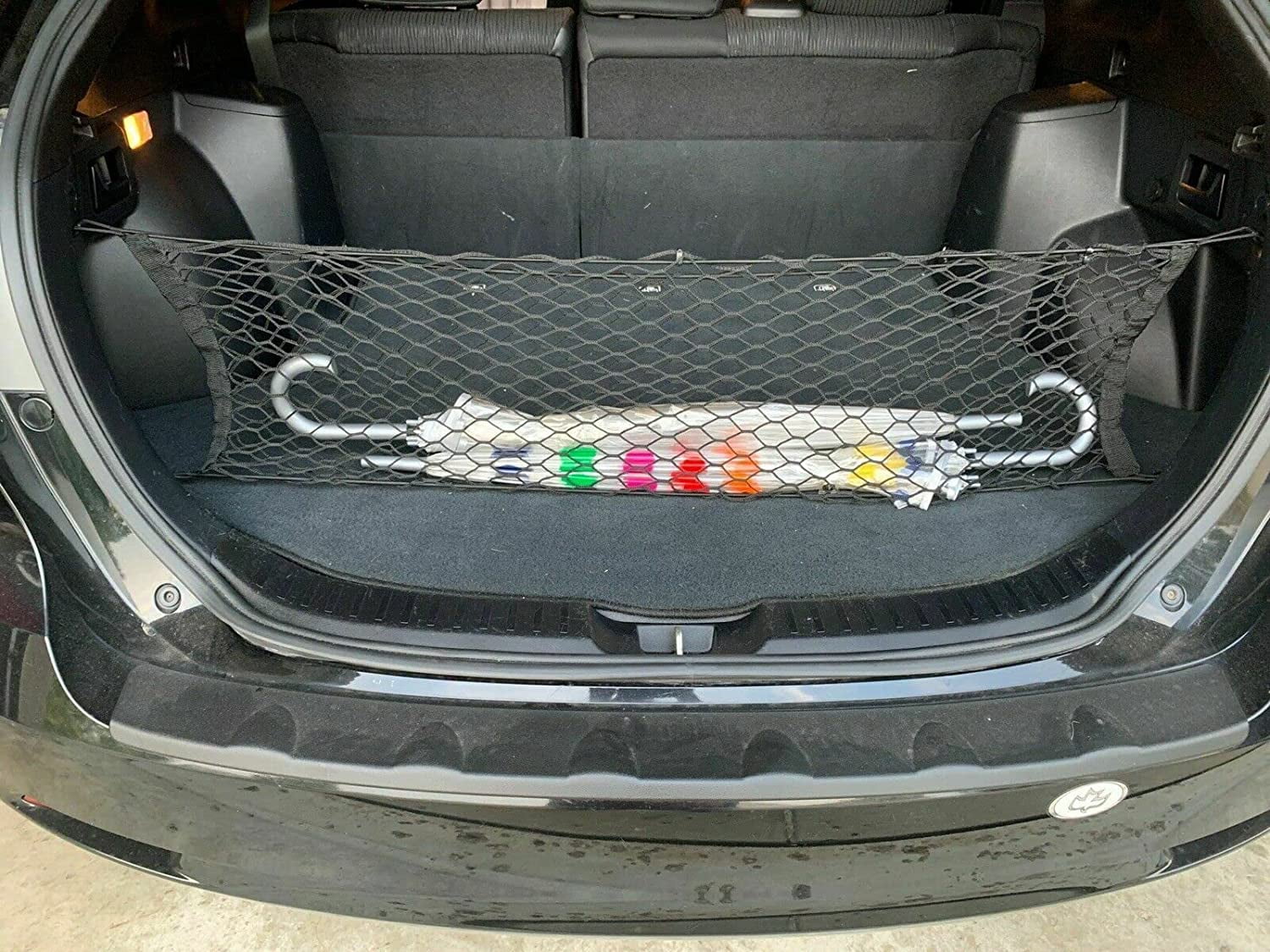 EACCESSORIES EA Trunk Organizer Cargo Net for Toyota VENZA 2009-2016 – Envelope Style Cargo Net – Premium Mesh Elastic Car Trunk Organizer Vehicle Carrier Storage – Compatible Toyota VENZA 2009-2016