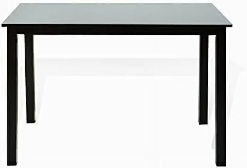 Dining Kitchen Rectangular Classic Table Solid Wooden Modern In Black Espresso Finish