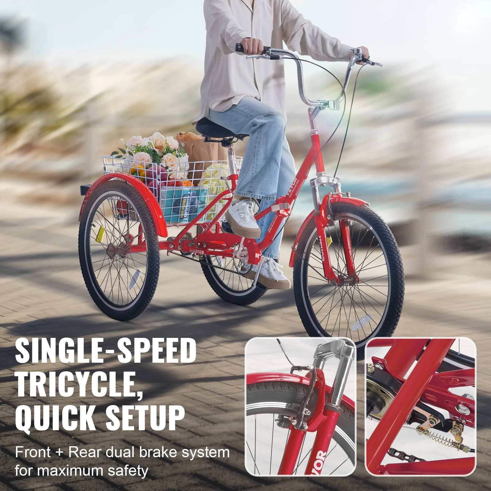 SKYSHALO Folding Adult Tricycle 24