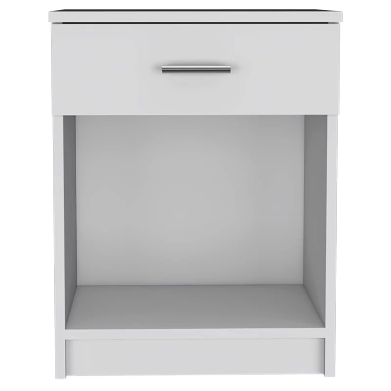 Home Square Pictor Engineered Wood Nightstand For Bedroom in White - Set of 2