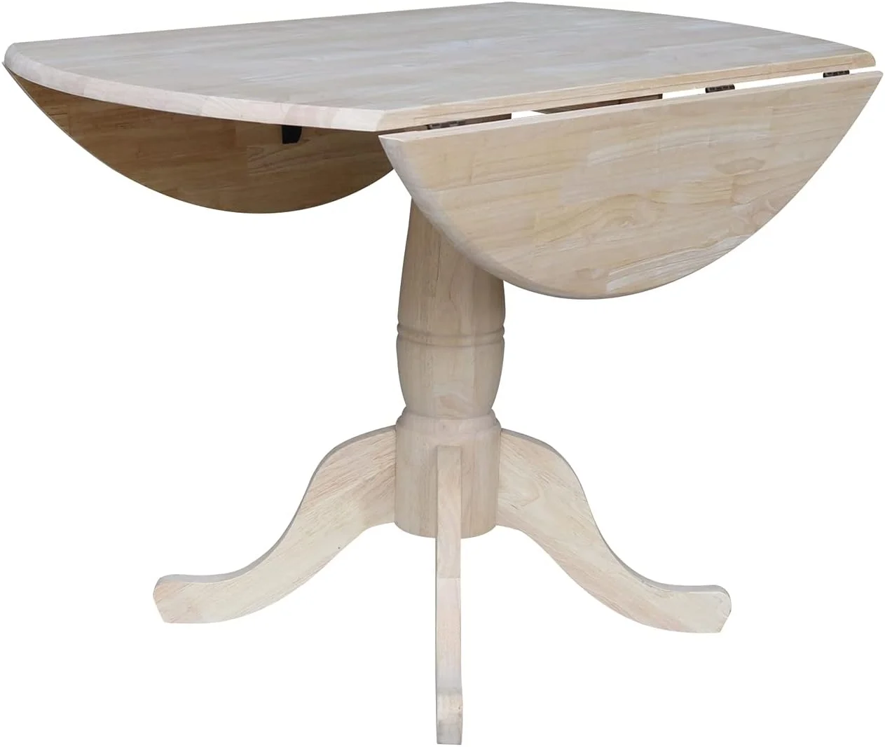 Round Dual Drop Leaf Pedestal Table-29.5
