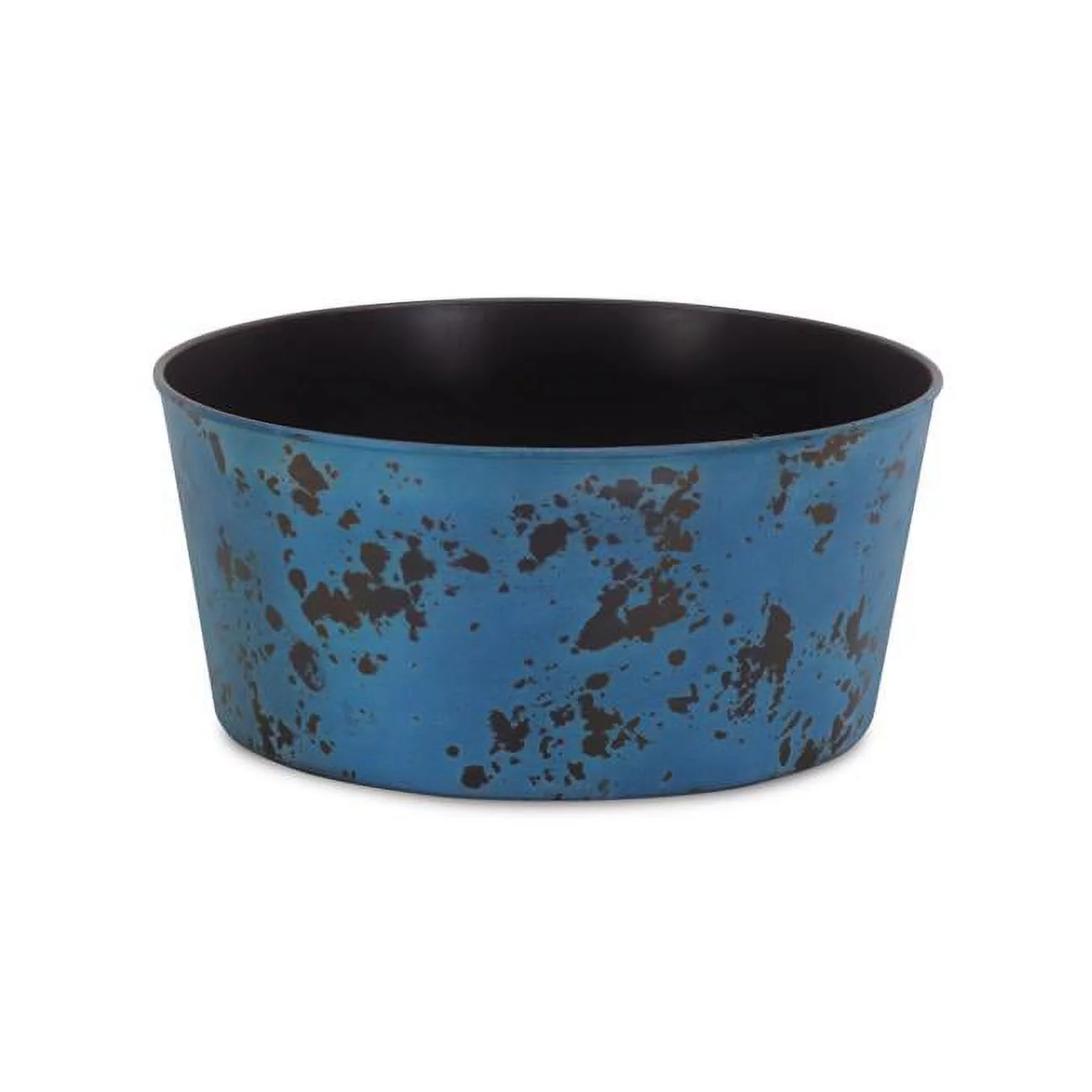11.5 in. Round Planter with A Tapered Body - Rustic Blue