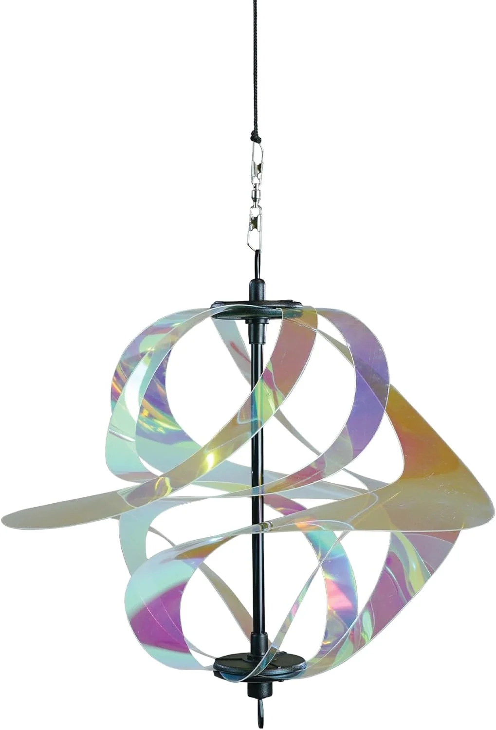 In the Breeze 2483 — Iridescent Vortex Spinner — Mesmerizing and Colorful Hanging Wind Spinner