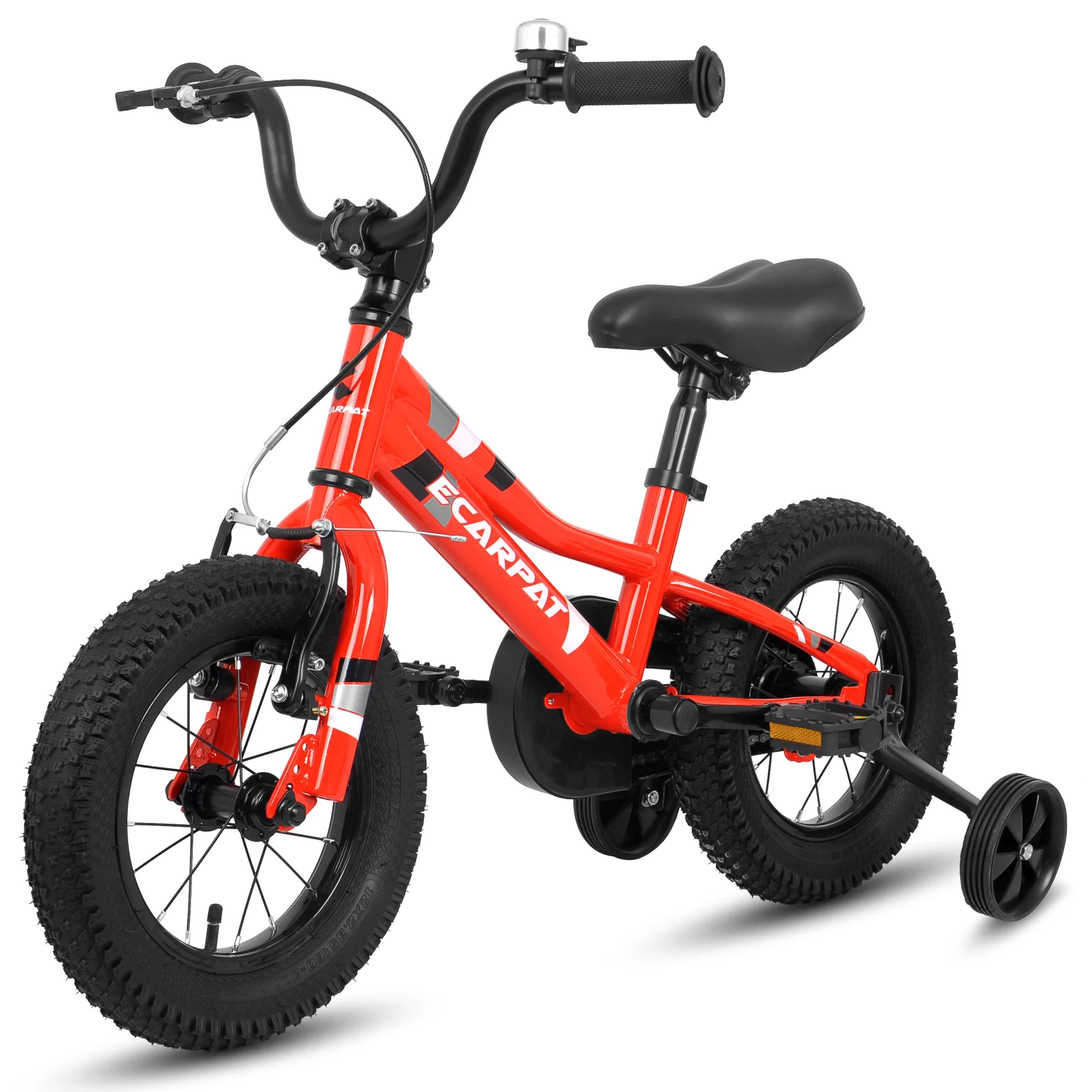 Kid's Bike for Boys Girls, 12 Inch Wheels, Front V Brake,Rear Holding Brake, 1 Speed Bicycle With Removable Training Wheels for Children 2-4 Years