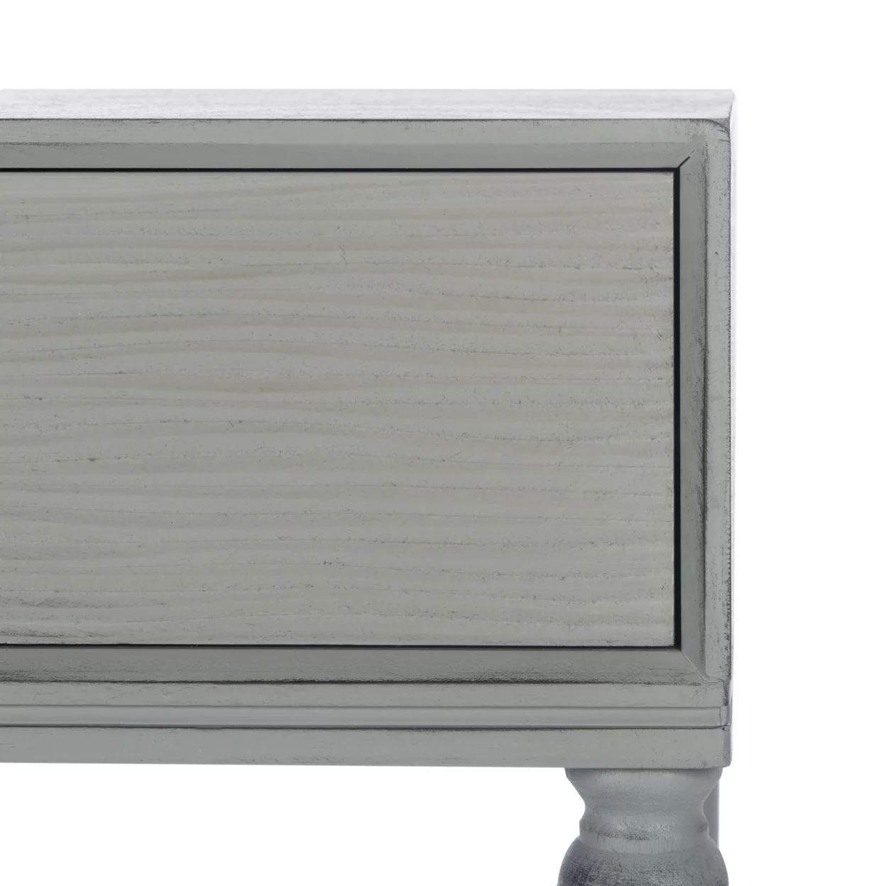 SAFAVIEH Aliyah Solid 2 Drawer Console Table, Distressed Grey