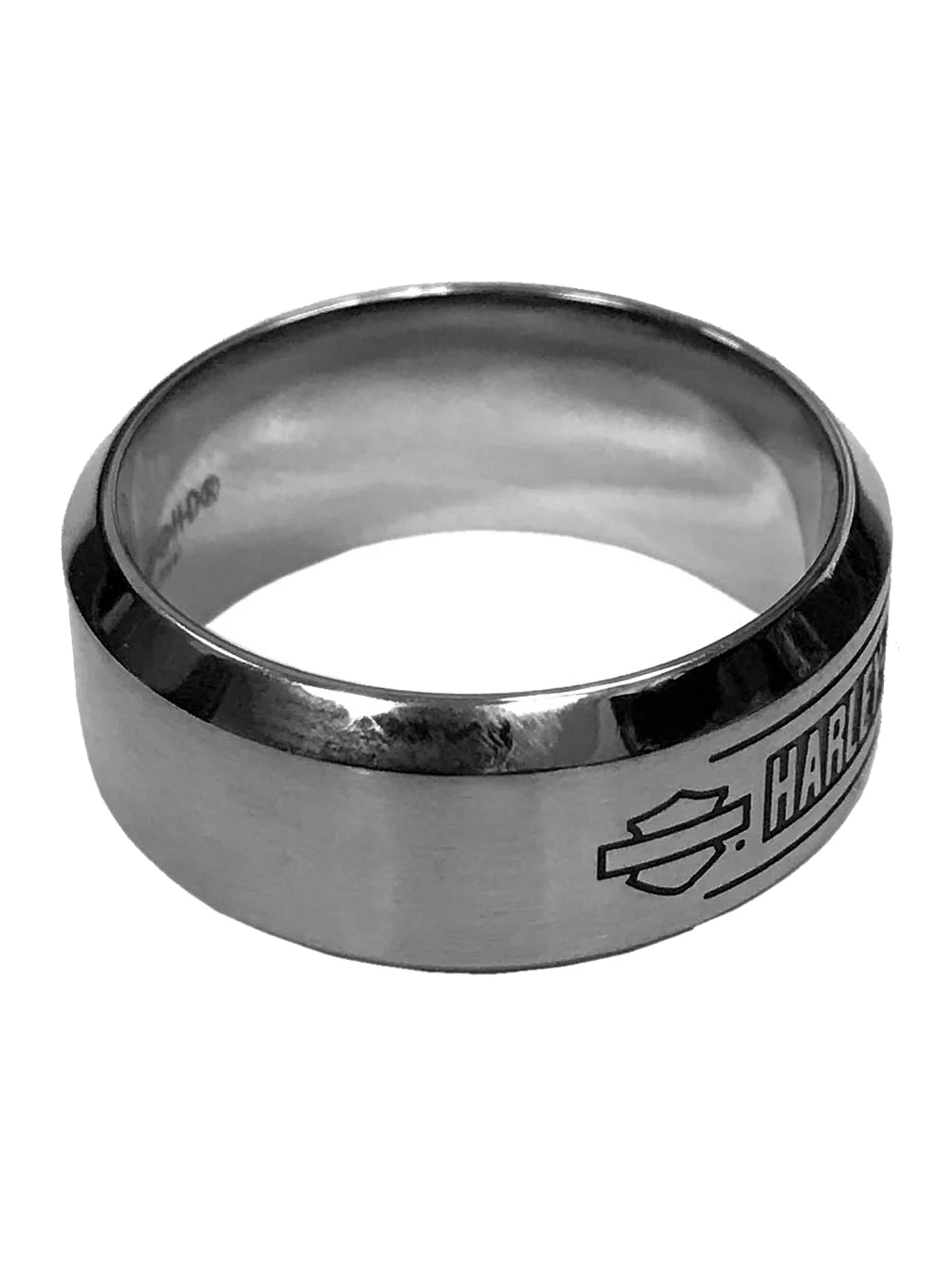 Harley-Davidson Men's H-D Bar Script Stainless Steel Band Ring, HSR0026 (10), Harley Davidson