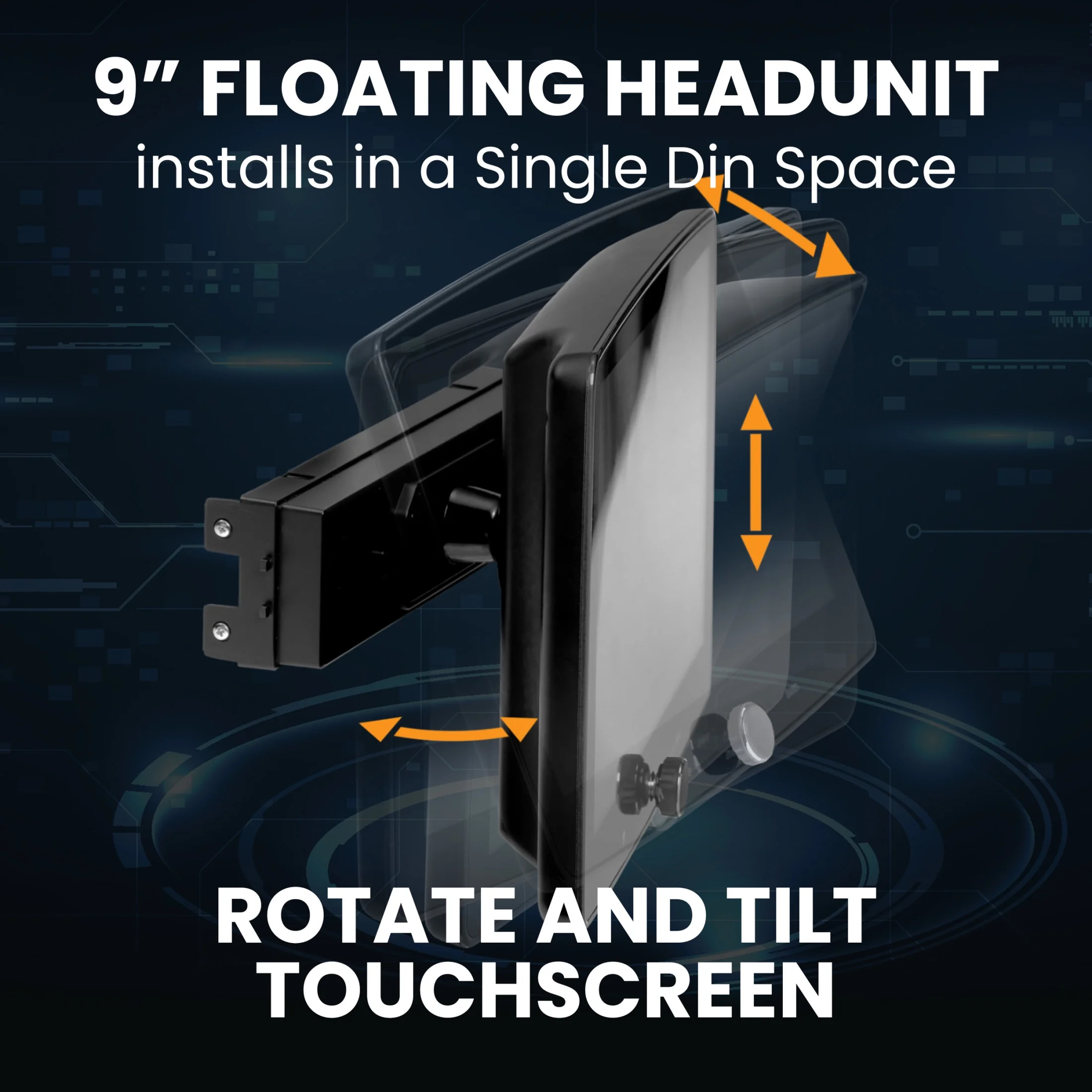 Planet Audio P90CPAC Car Stereo - Apple CarPlay, Android Auto, Single Din, 9 Inch Capacitive Touchscreen, Bluetooth, No CD DVD Player, AM/FM Radio Receiver, Backup Camera