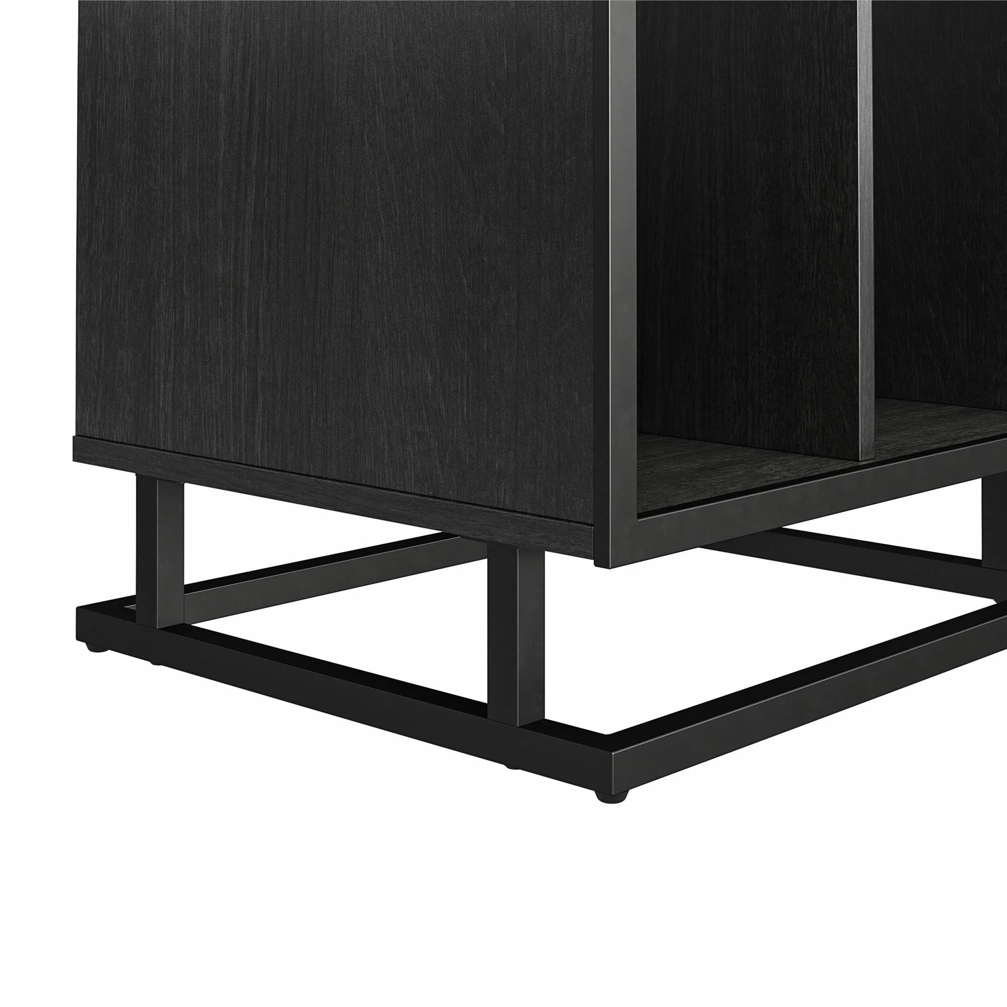 Novogratz Regal Turntable Stand / End Table, Black Oak