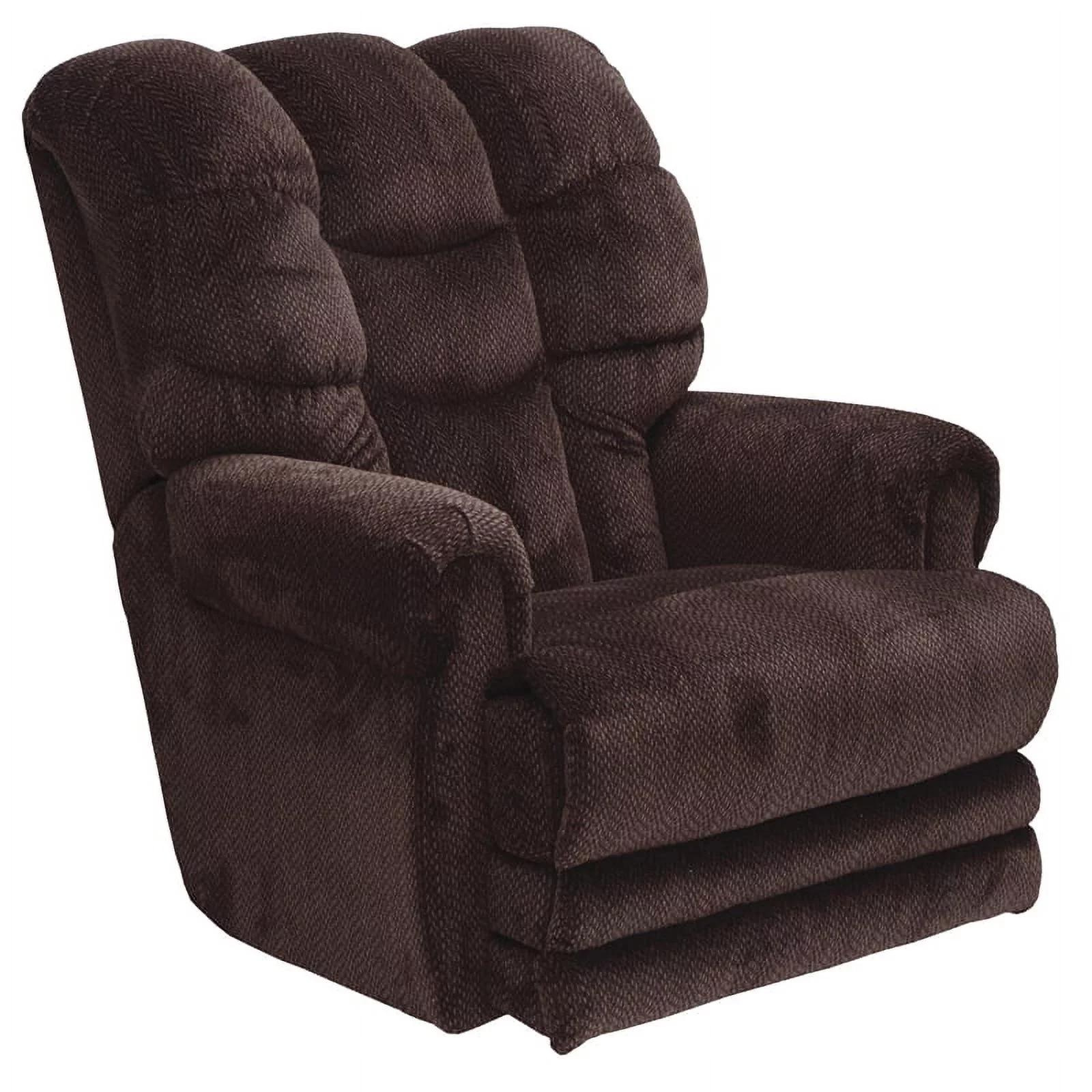 Barkley Lay Flat Recliner with Extended Ottoman in Red Polyester Fabric