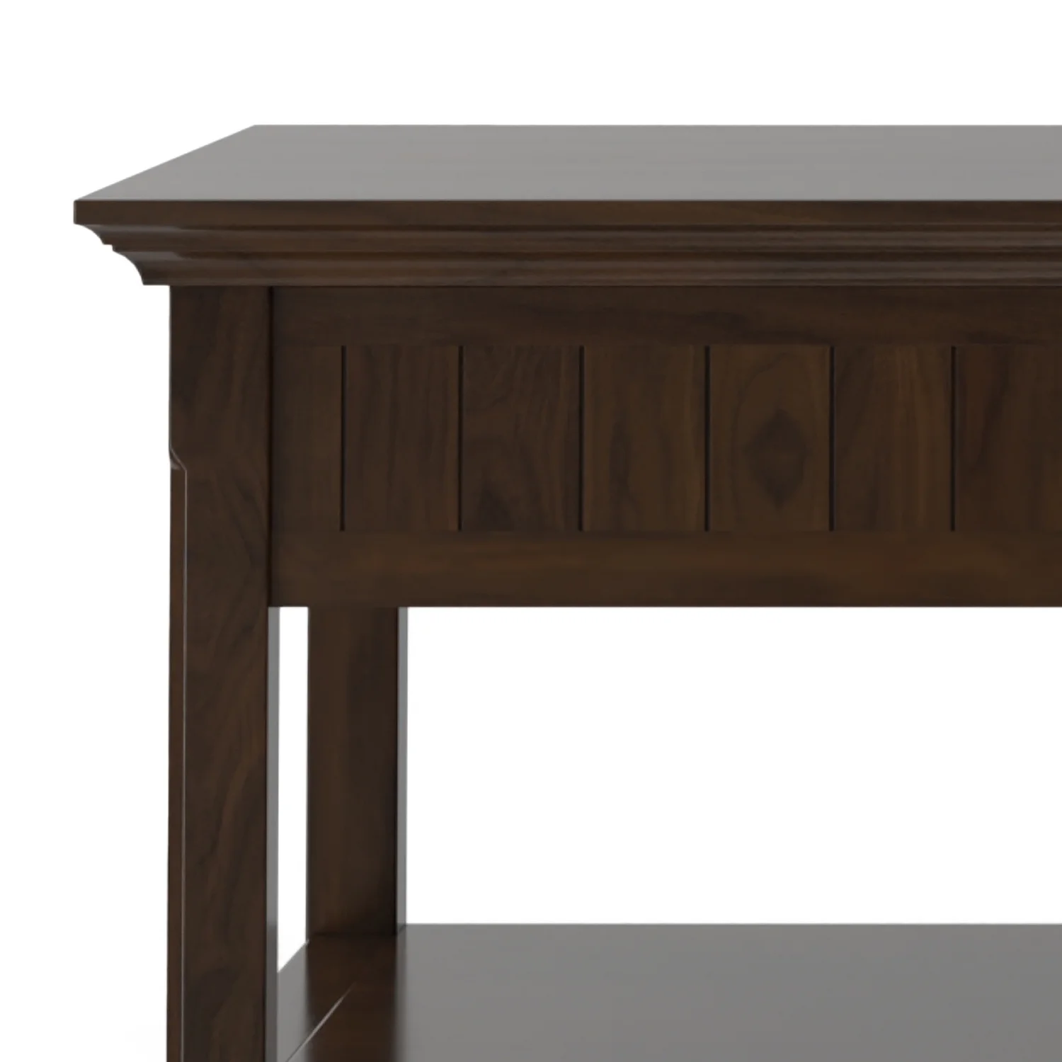 Simpli Home Acadian SOLID WOOD 48 inch Wide Rectangle Transitional Lift Top Coffee Table in Brunette Brown