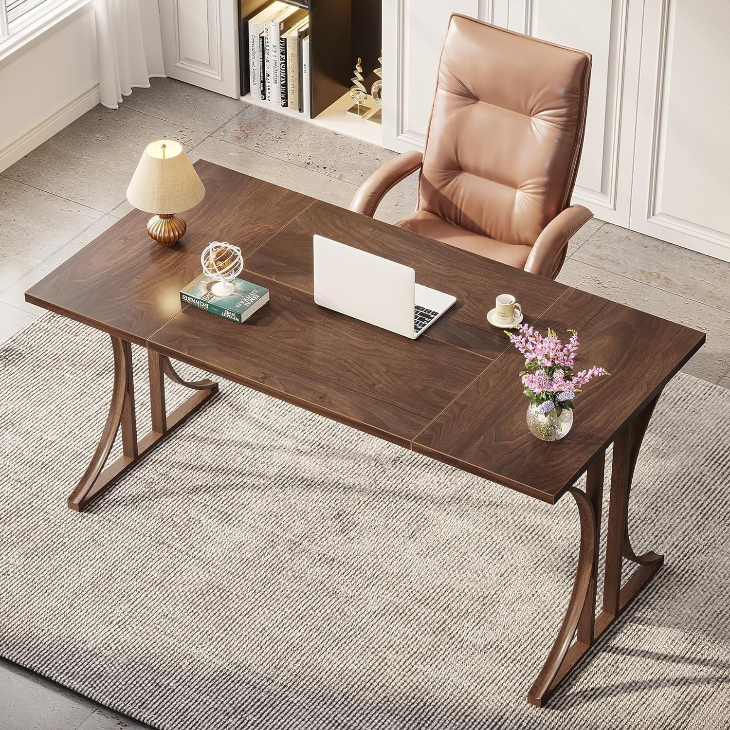 Tribesigns 63 Inch Executive Desk, Large Office Computer Desk, Modern Simple Computer Workstations Laptop Desk for Home Office