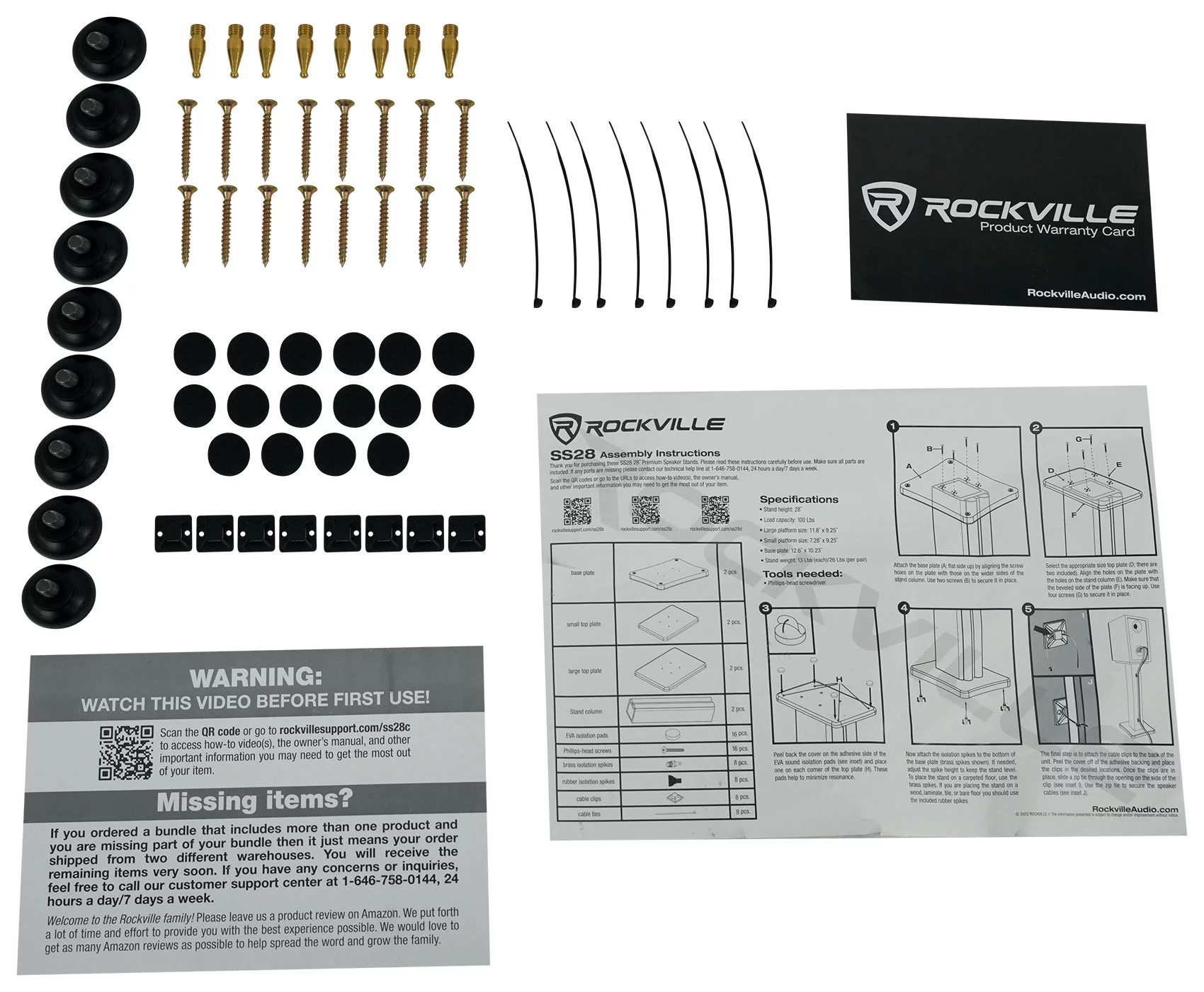 (2) Rockville SS28C Classic Wood Grain 28