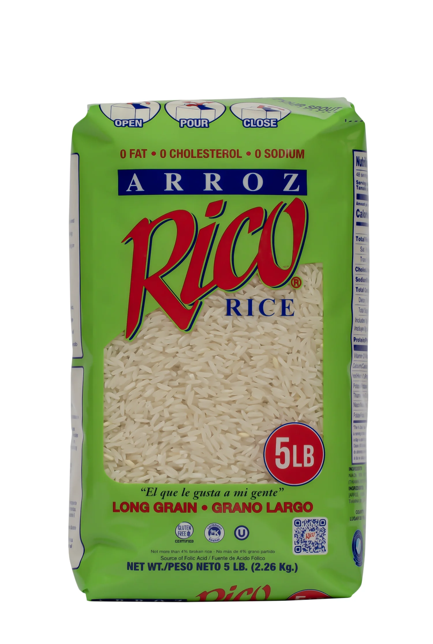 Rico Long Grain Rice 5 lb Gluten Free Made in Puerto Rico