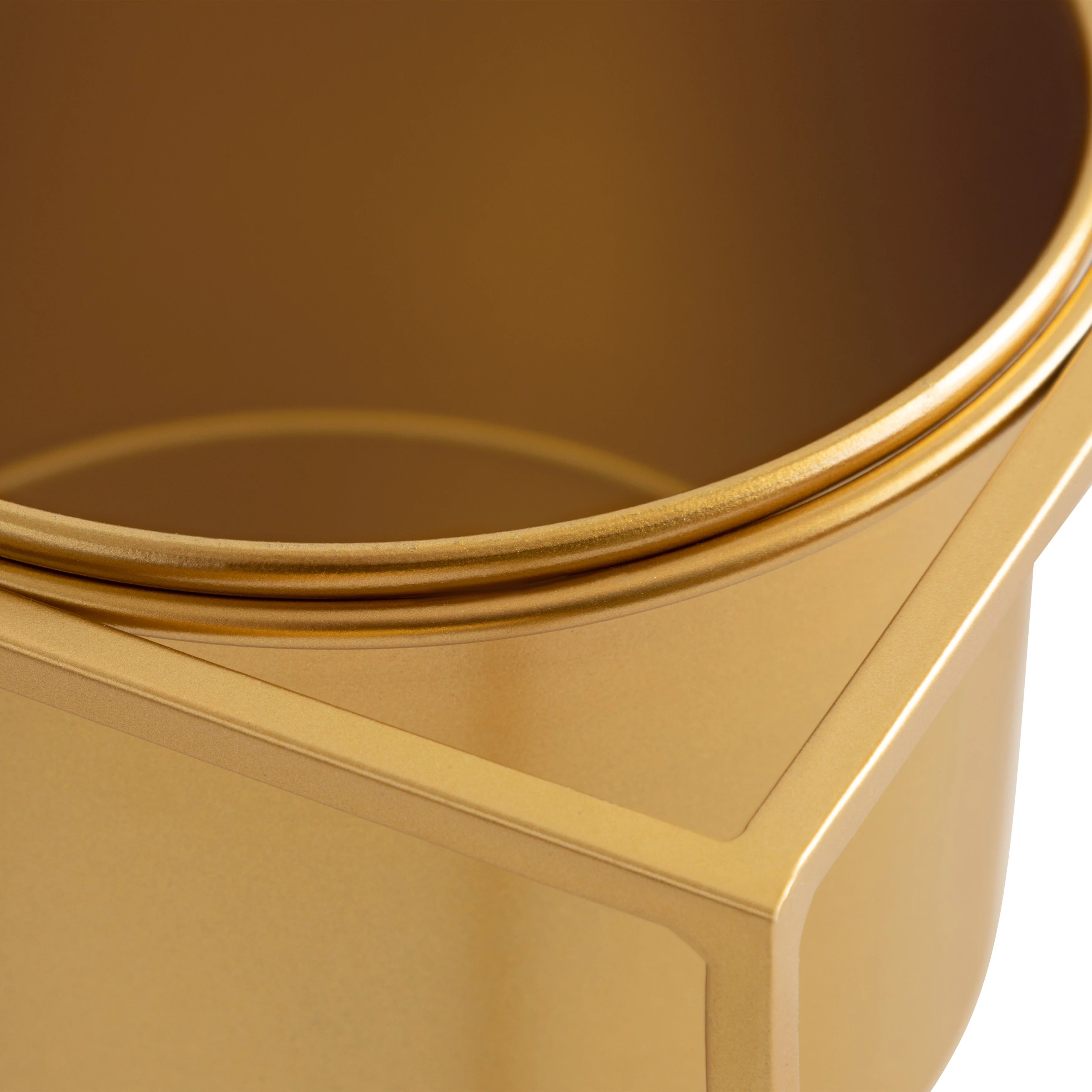 Kate and Laurel Fitch Modern Metal Freestanding Planters, Set of 2, Gold, Geometric Square Floating Planter Pots