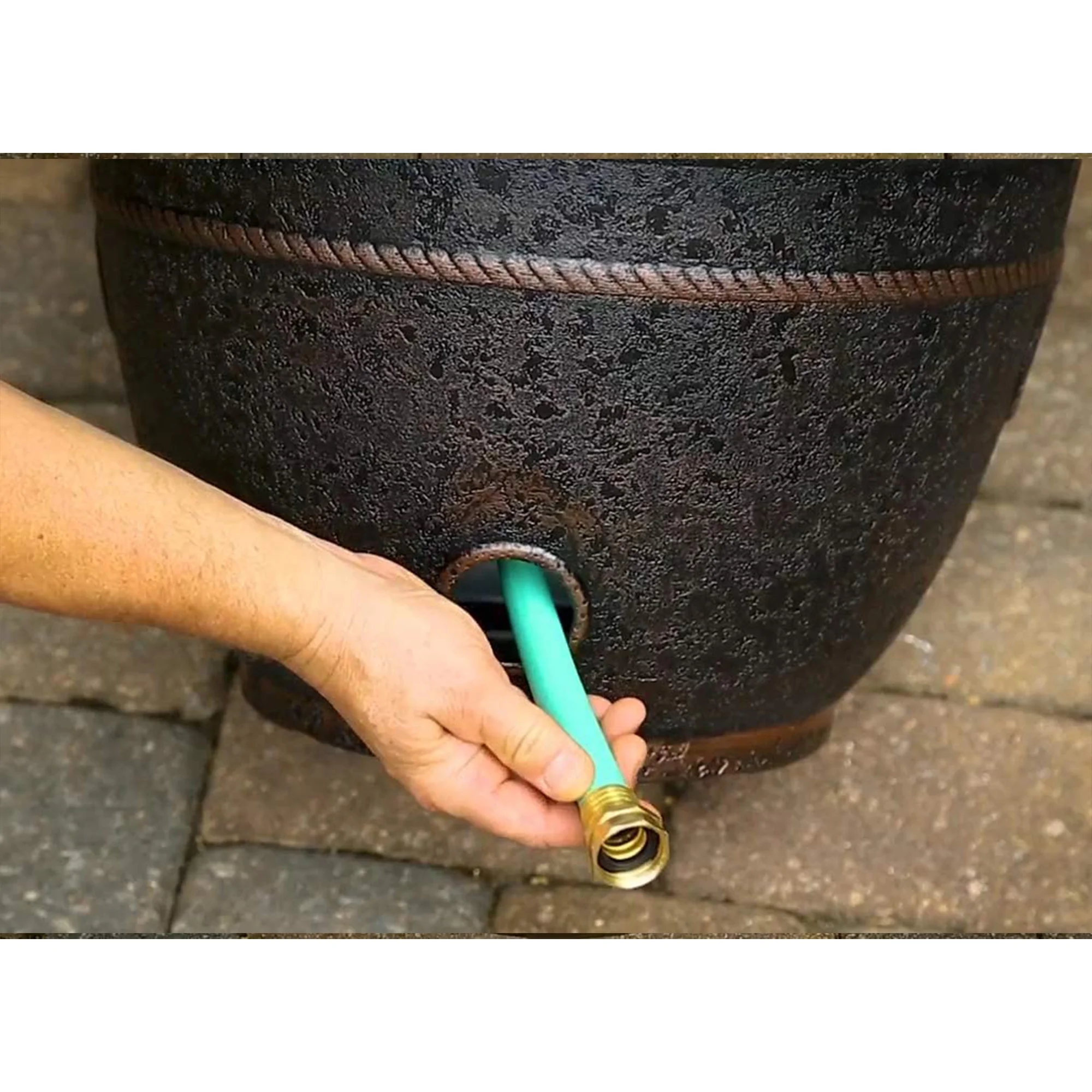 Liberty Garden Banded Rope 100' Hose Pot