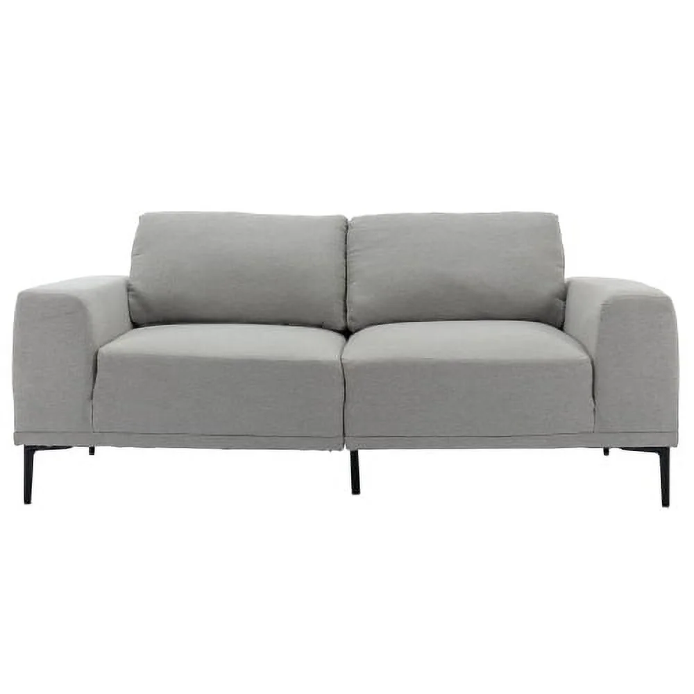 DremFaryoyo Large Sofa  74.8 Inch Linen Fabric Loveseat Couch Mid-Century Modern Upholstered Accent Couches for Living Room  Apartment  Bedroom Dark Grey