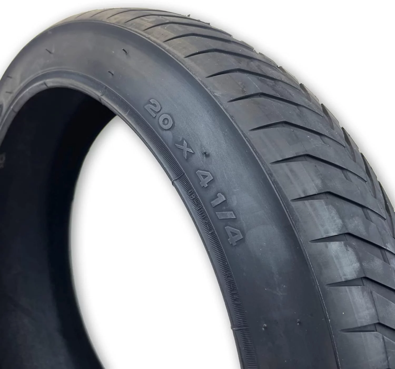 Two 20X4.25 Boomerang Bike Tires, Semi Slick Beach Cruiser Chopper Bike Tires Black 20 X 4.25