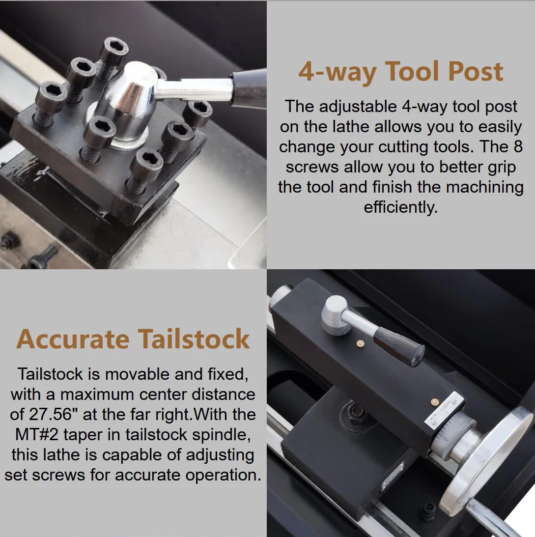 Techtongda BK260L Heavy-duty Precision Metal Bench Lathe 10.2