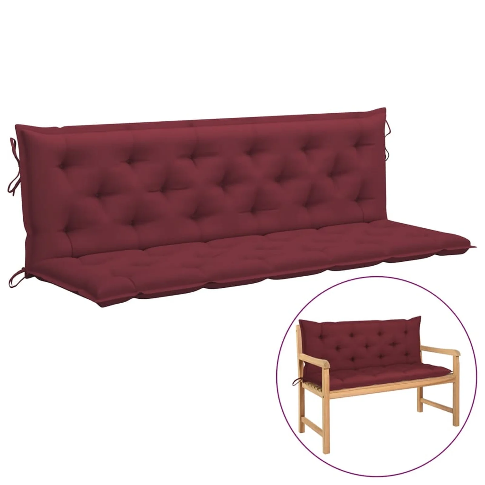 Irfora Garden Bench Cushion Red 70.9