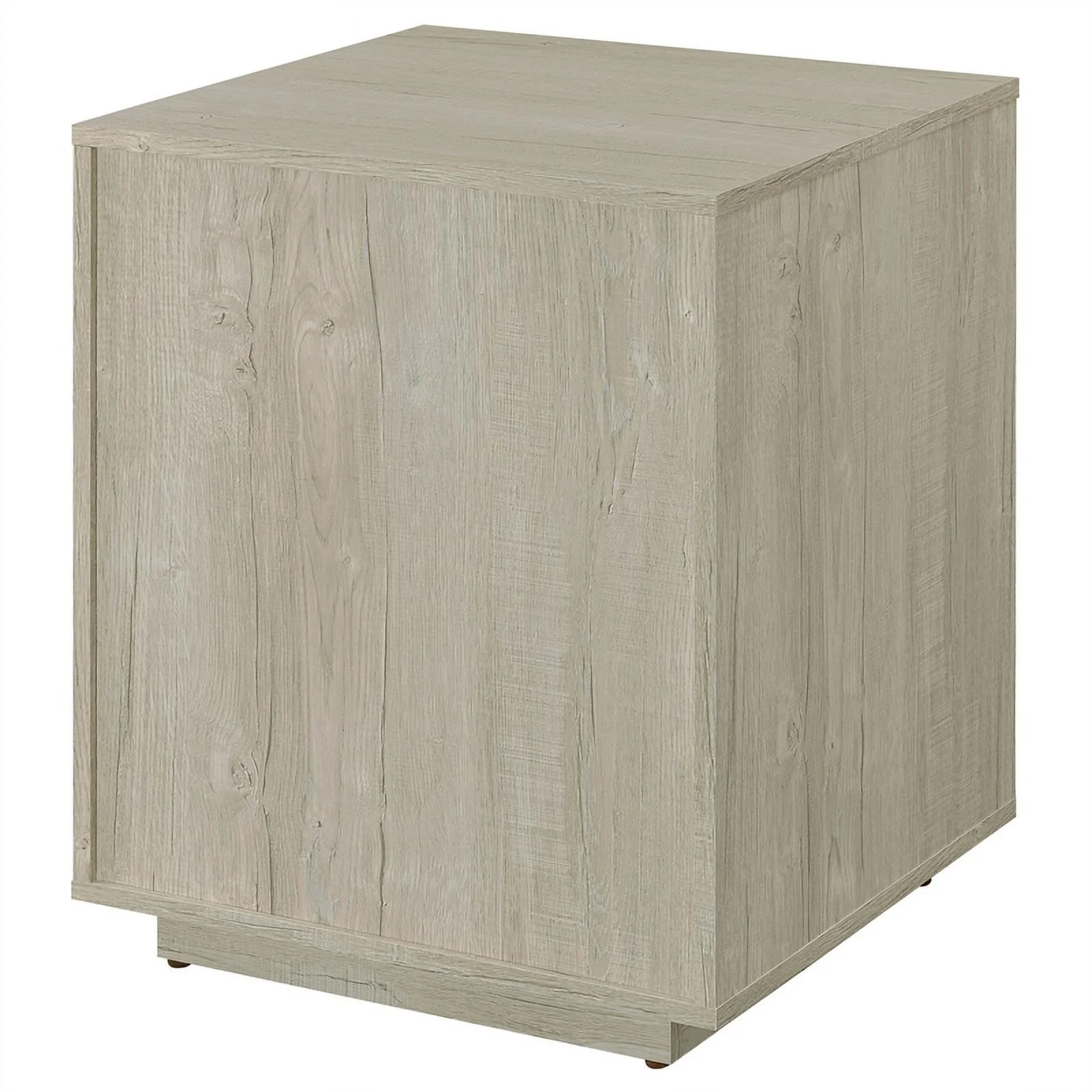 Pemberly Row 3-drawer Modern Wood Square File Cabinet in Whitewashed Gray