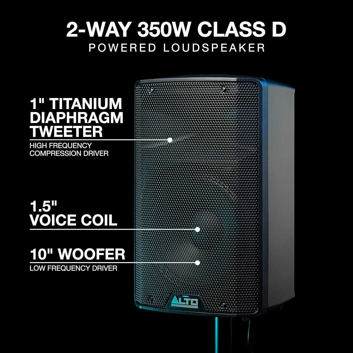 Alto  10 in. 350W 2-Way Powered Loudspeaker