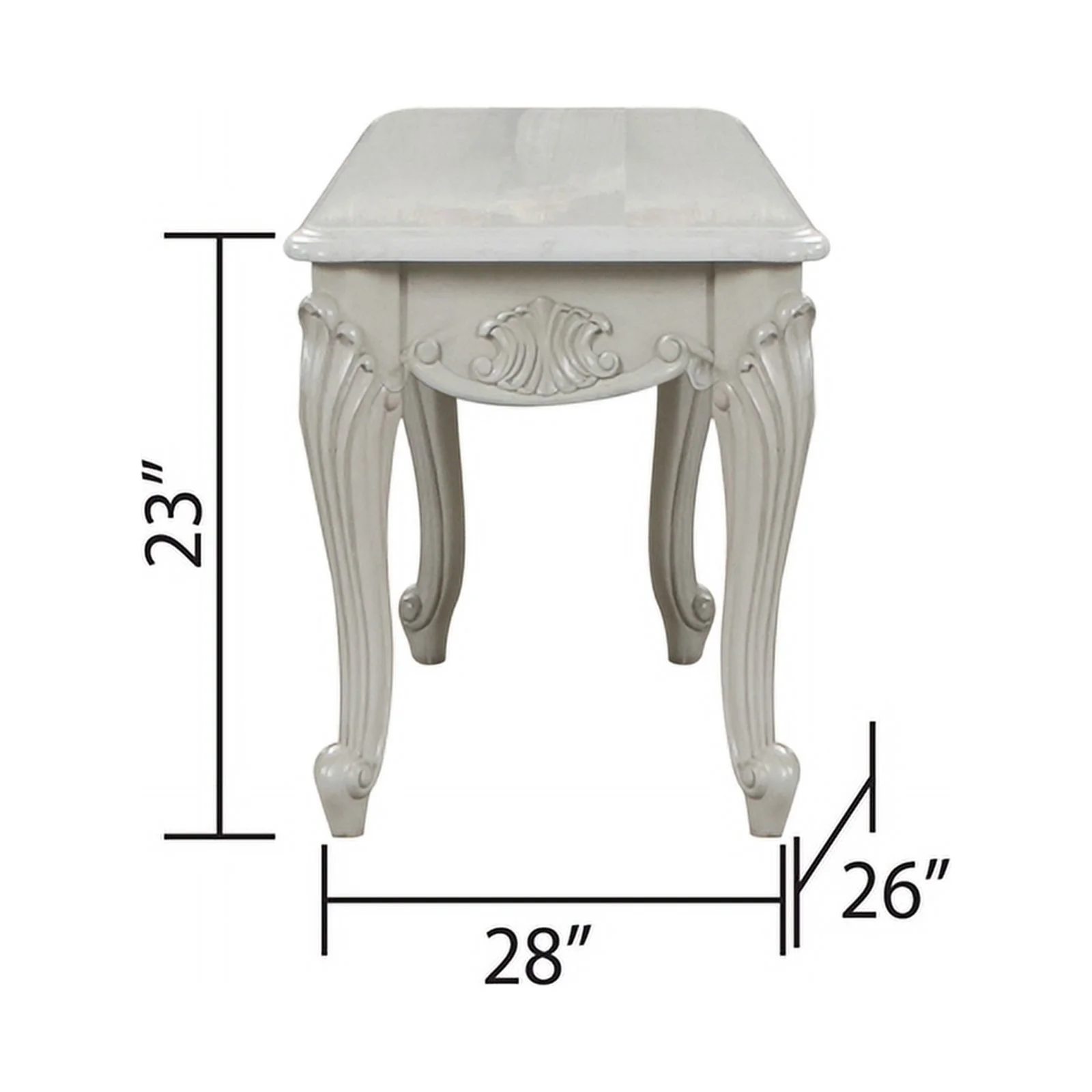 Pemberly Row Traditional & Contemporary End Table made with Wood in Silver