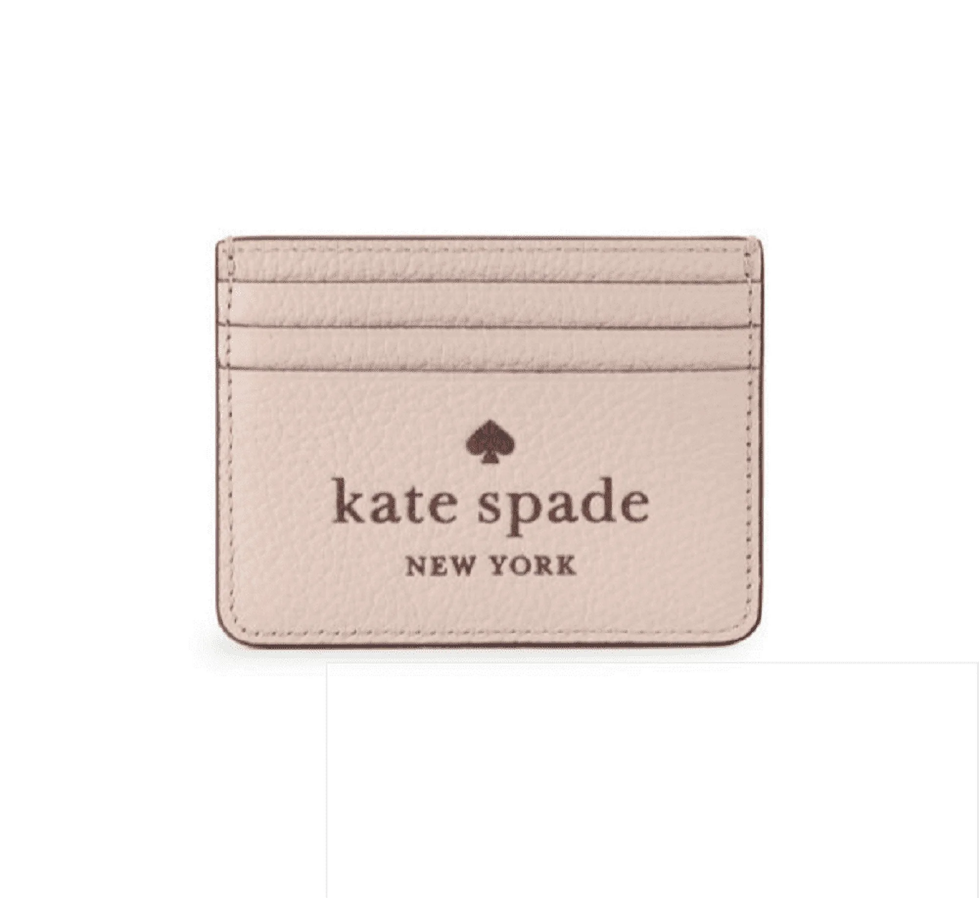 Kate Spade New York Wallet Small Slim Logo Leather Card Case Rose Smoke Pink