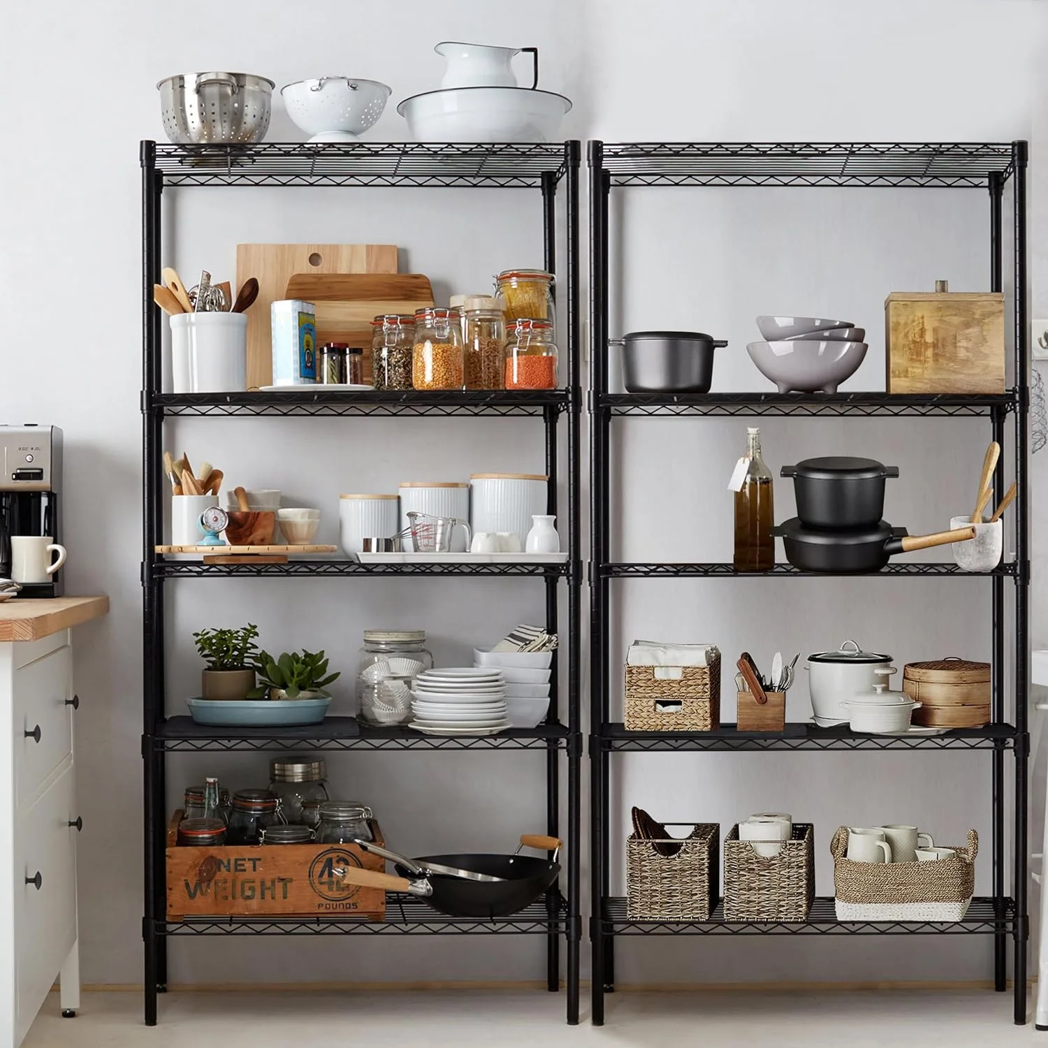 Simple Deluxe 5-Tier Storage Shelving Unit with Wheels 21