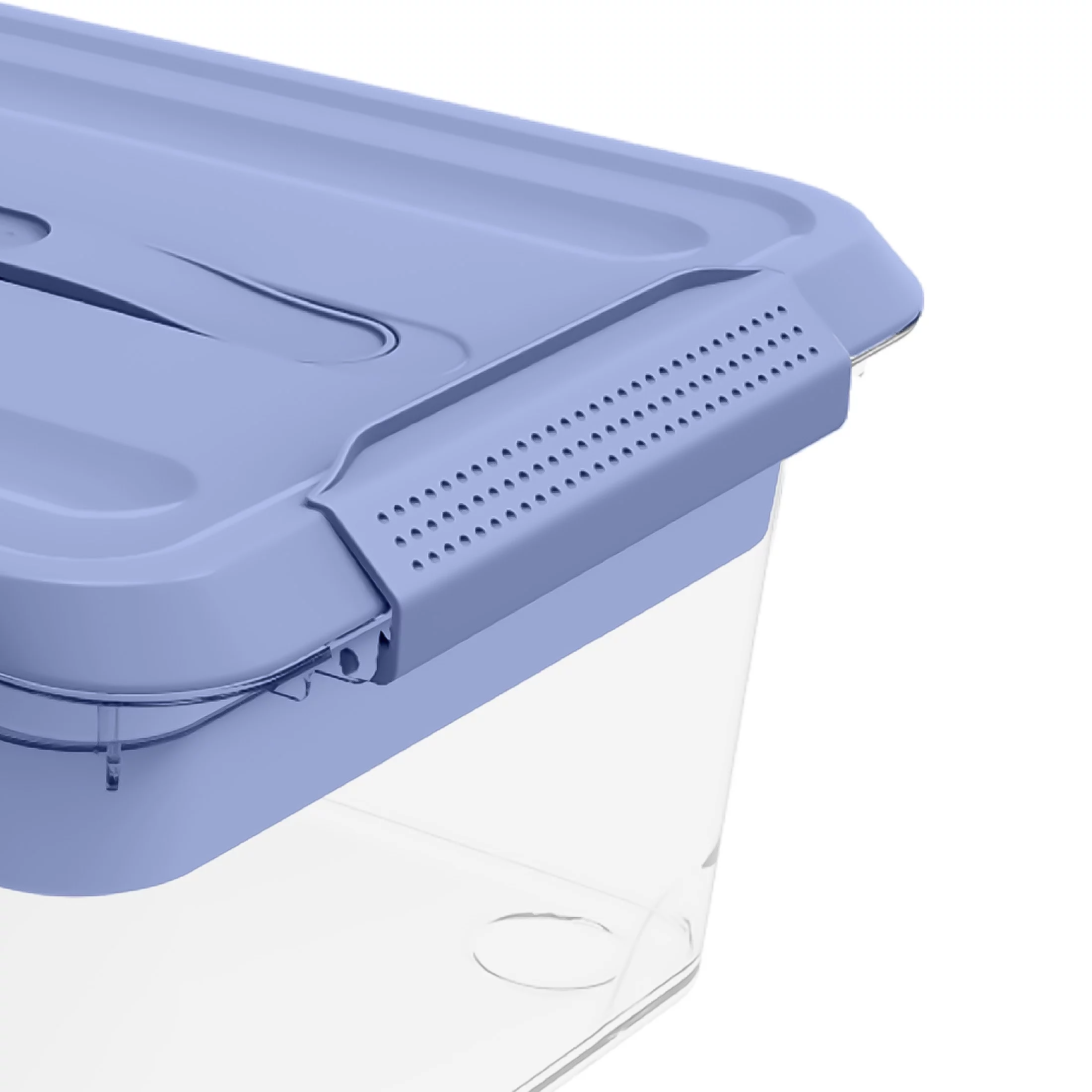 Pen + Gear 14.5-Quart Plastic Latch Storage Box File Organizer, Spring Periwinkle