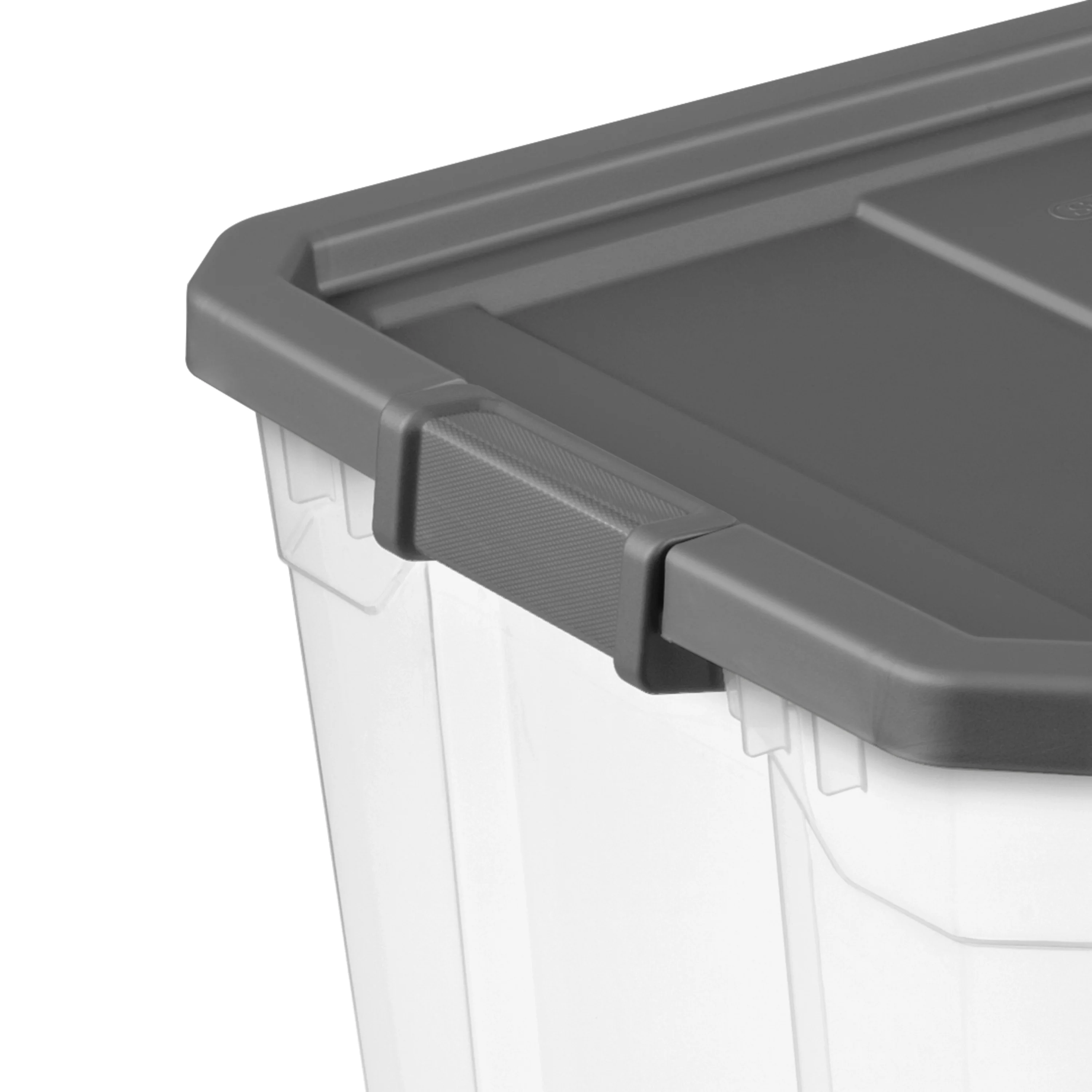 Sterilite 108 Qt. Stacker Box Plastic, Flat Gray