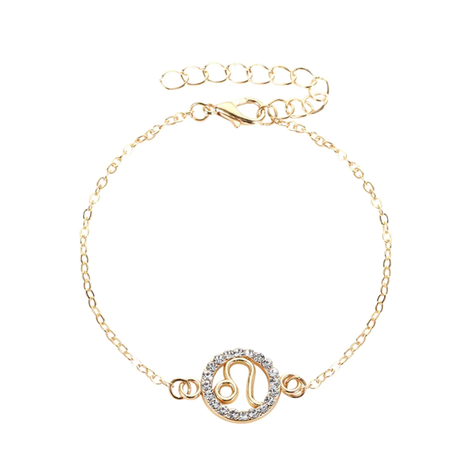 iju7gthy Brooches and Pins for Women Large 4Th of July Party Twelve Bracelet Round Hollow Rhinestone Bracelet Round Charm Bracelet Woven Bracelet for Women