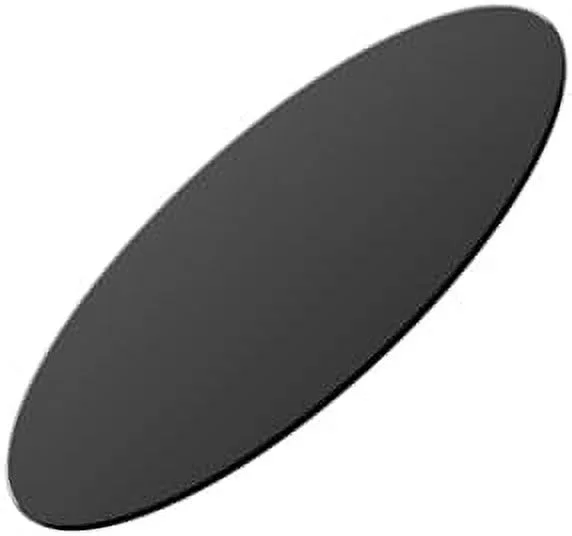 GVJMTKP 32" Black Round Tempered Glass Table Top 1/2" Thick Beveled Polished Edge