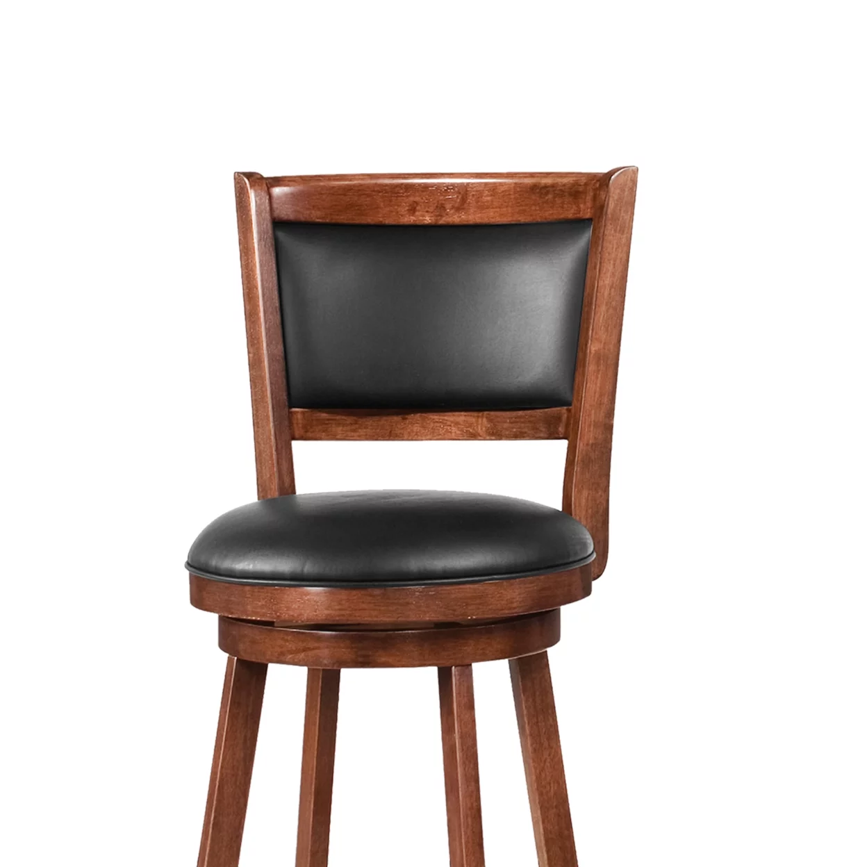 Broxton Upholstered Swivel Bar Stools Chestnut and Black (Set of 2)