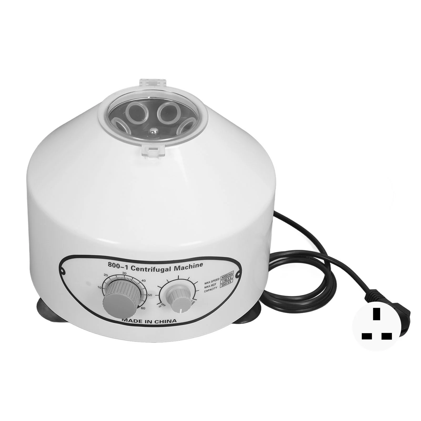 DEWIN Laboratory Benchtop Centrifuge, 1790xg Electric Centrifuge Machine with Timer and Speed Control 12mlx6 Tubes(UK PLUG)