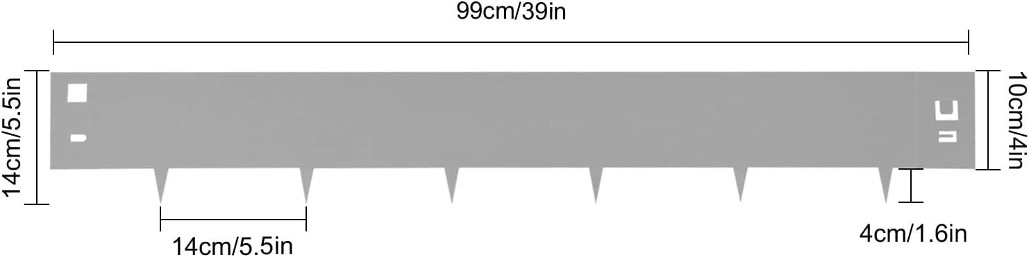 Miumaeov Metal Landscape Lawn Garden Border 5PCS Flexible Landscape Edging Garden Border Landscape Edging Border for Garden Yard