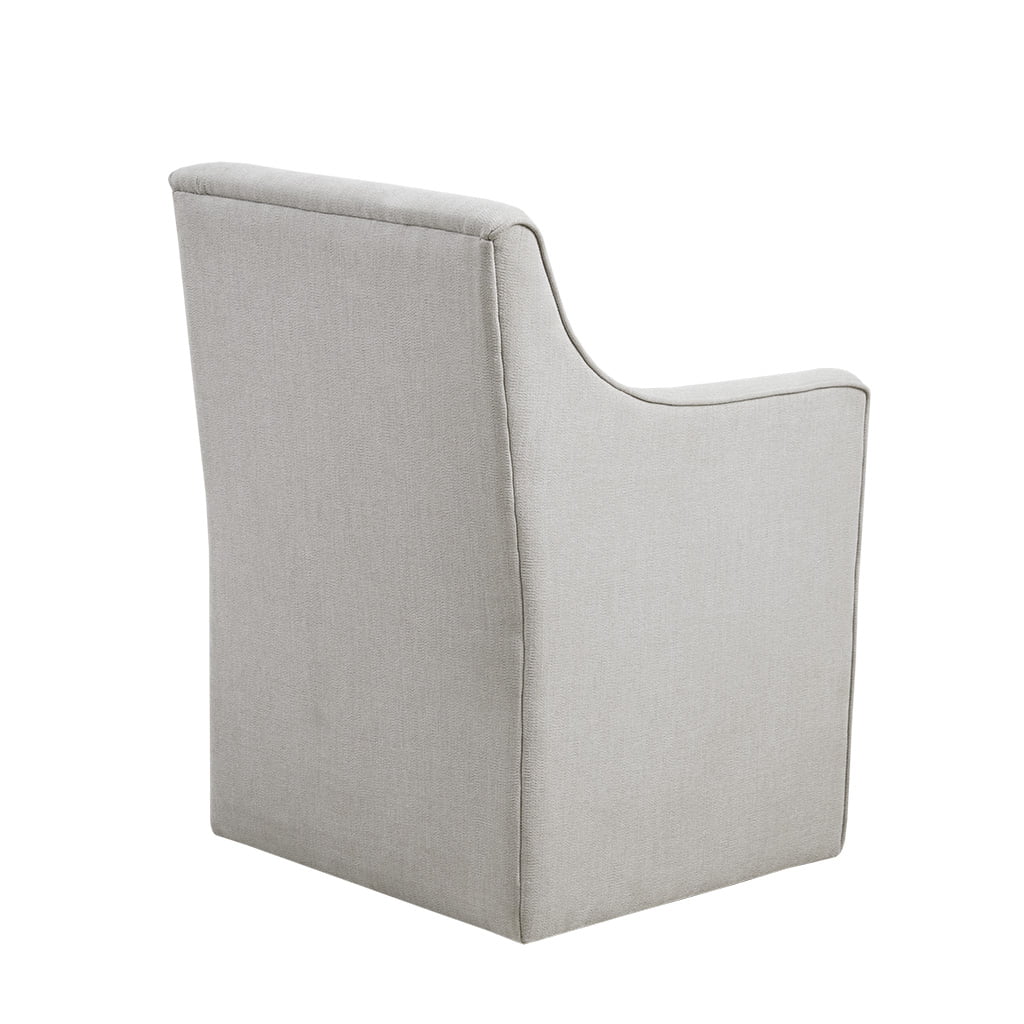 Charlotte Slipcover Dining Arm Chair with Casters