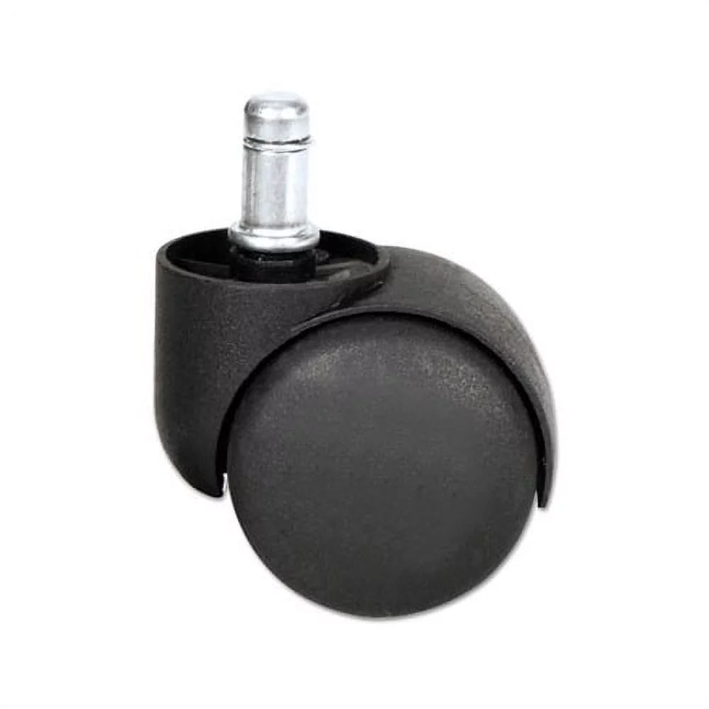 Dual Wheel Hooded Casters B Stem, 1.5" Caster, Black