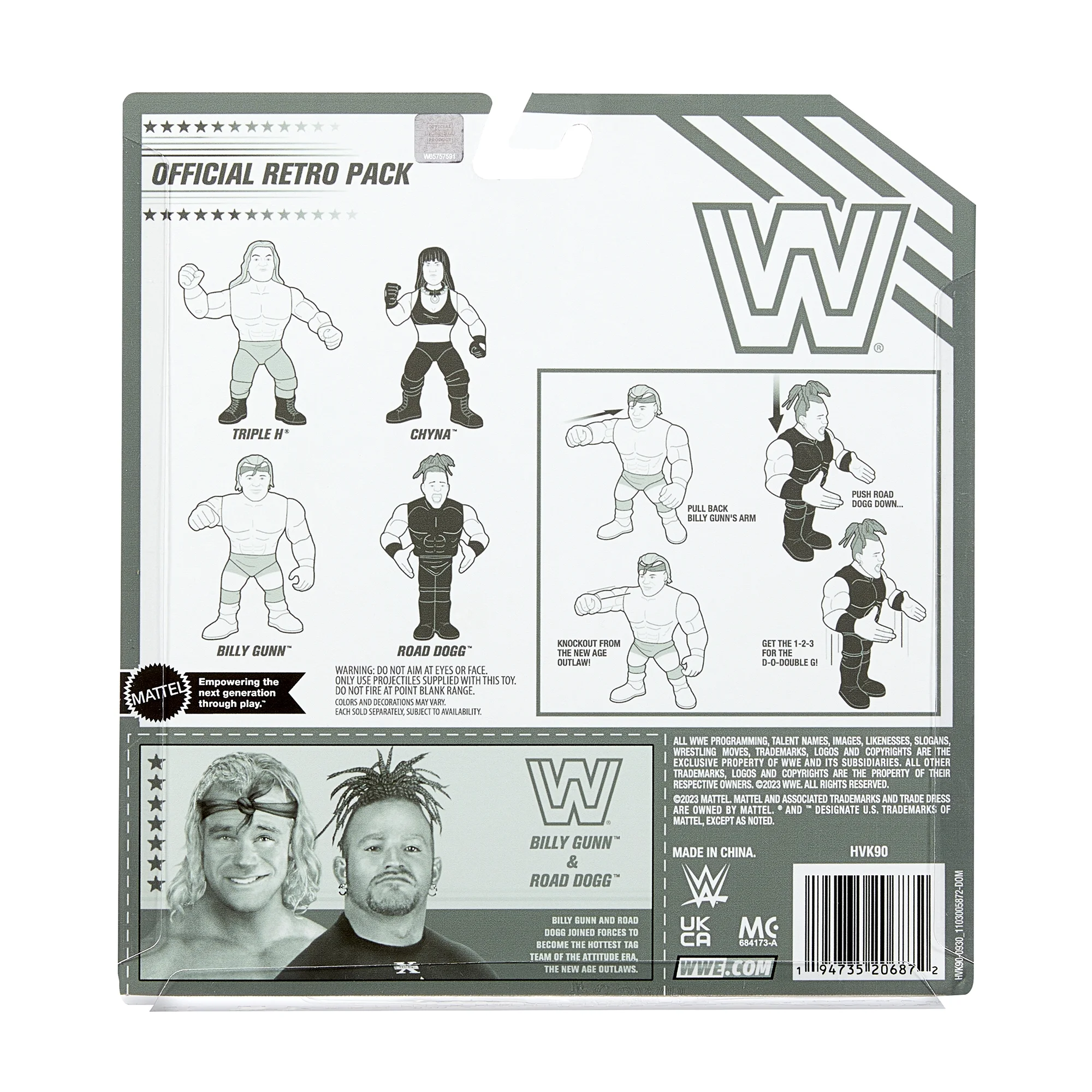 (Retro 2-Pack) New Age Outlaws (Billy Gunn & Road Dogg) - WWE Ringside Exclusive Mattel WWE Toy Wrestling Action Figures