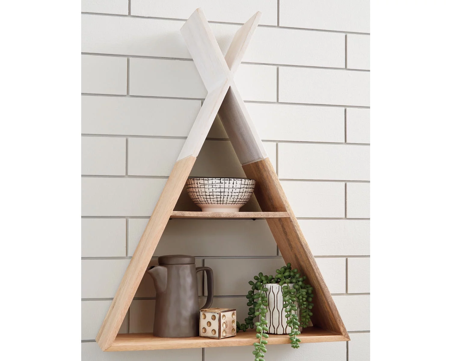 Signature Design by Ashley Casual Cadel Wall Shelf  White/Natural