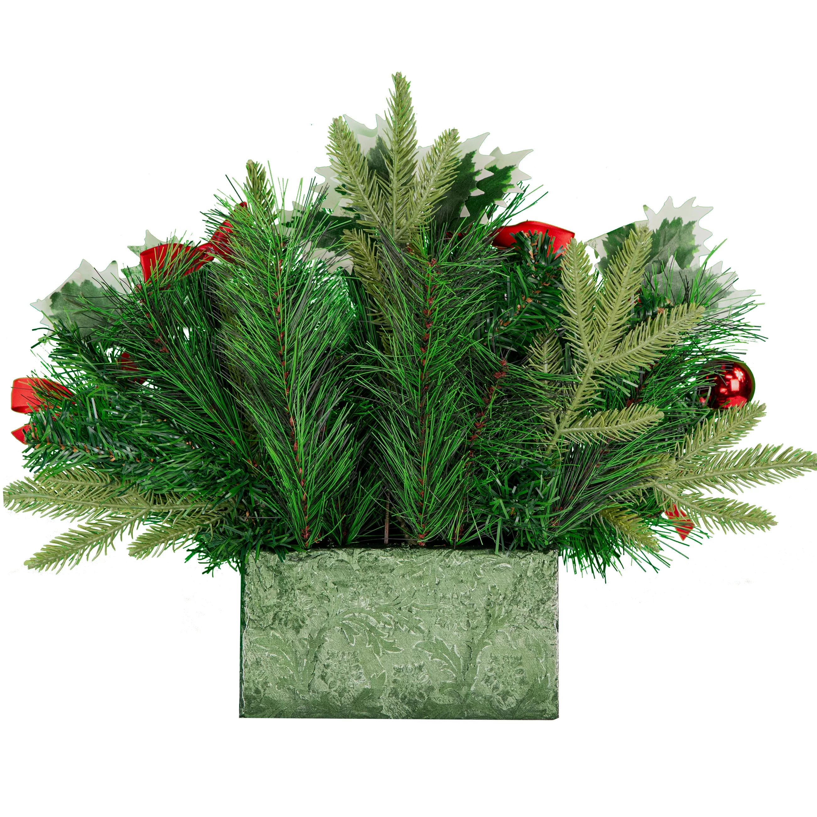 Sympathy Silks Artificial Flowers Cemetery Christmas Tree Brick Outdoor Grave Decorations for Monument