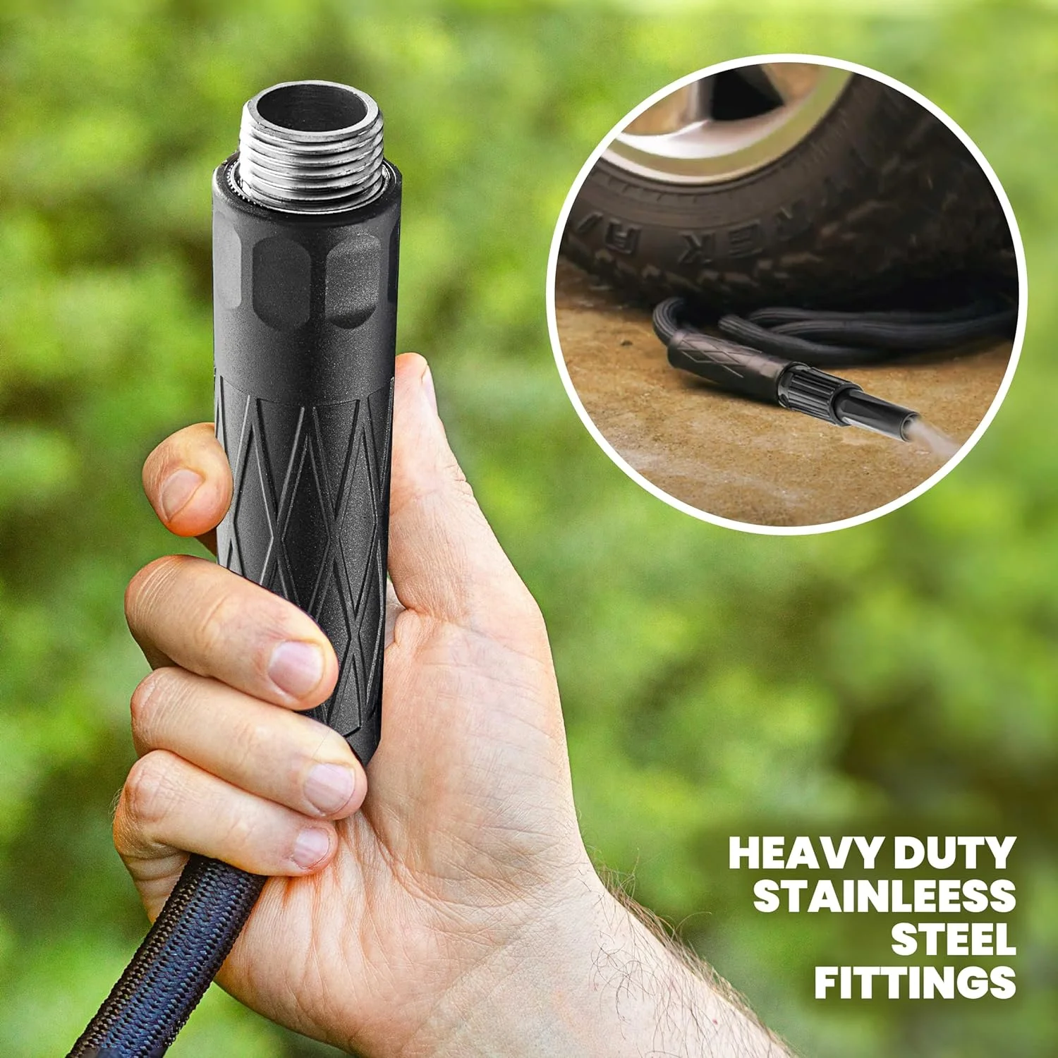 Hydrosteel Garden Hose Heavy Duty Steel Hose Triple Layered Water Hose 25ft