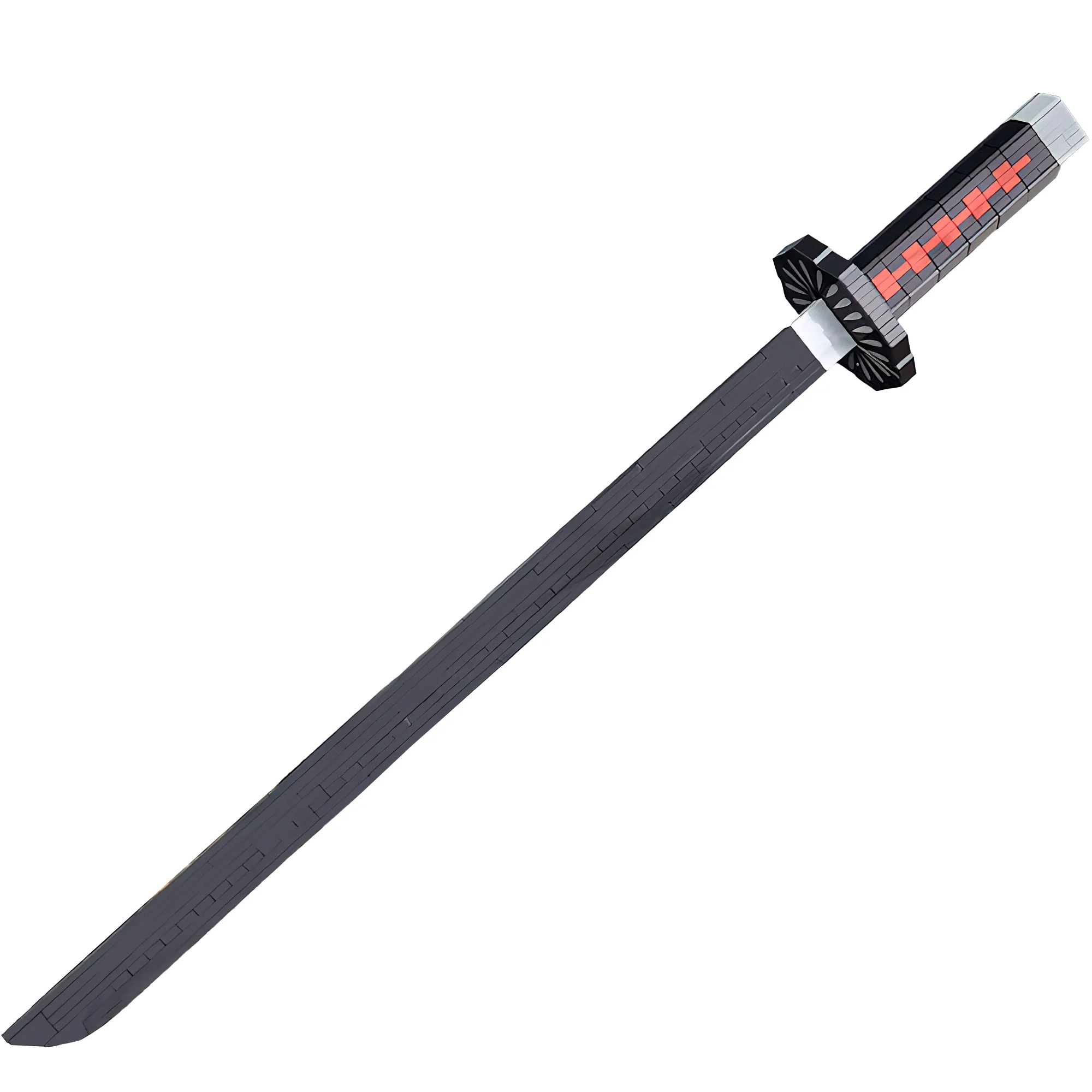 HI-REEKE Anime Sword Building Block Set for Demon Slayer Tanjirou Katana Building Toy Black