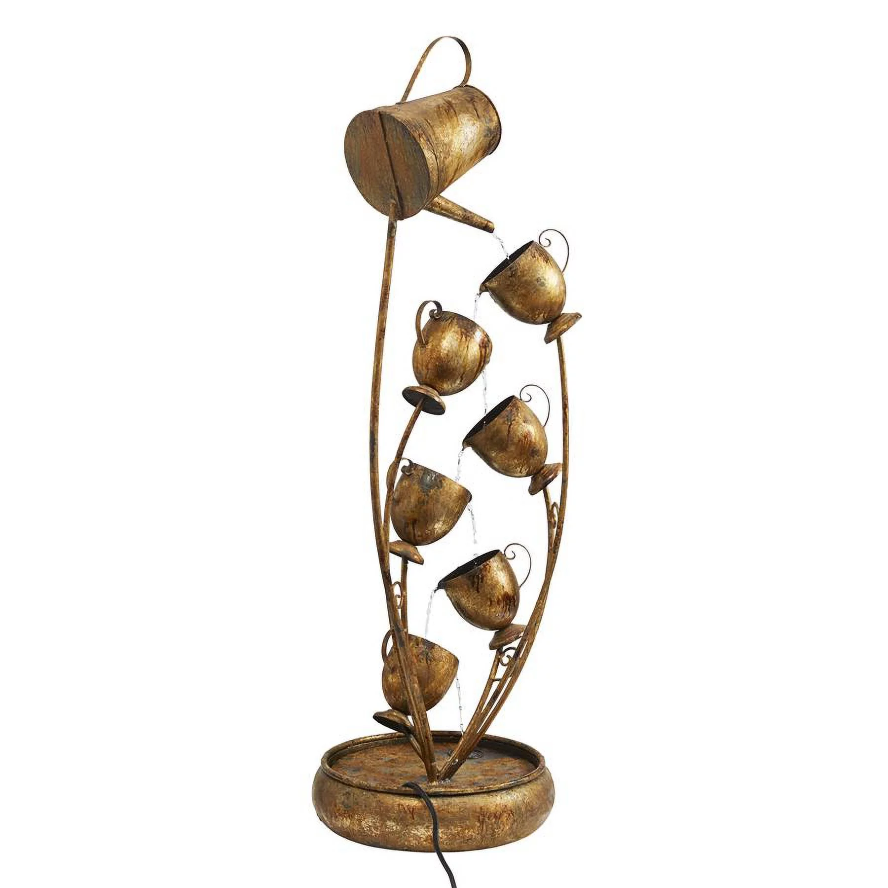 Design Toscano Garden Tea Party Cascading Metal Sculptural Fountain