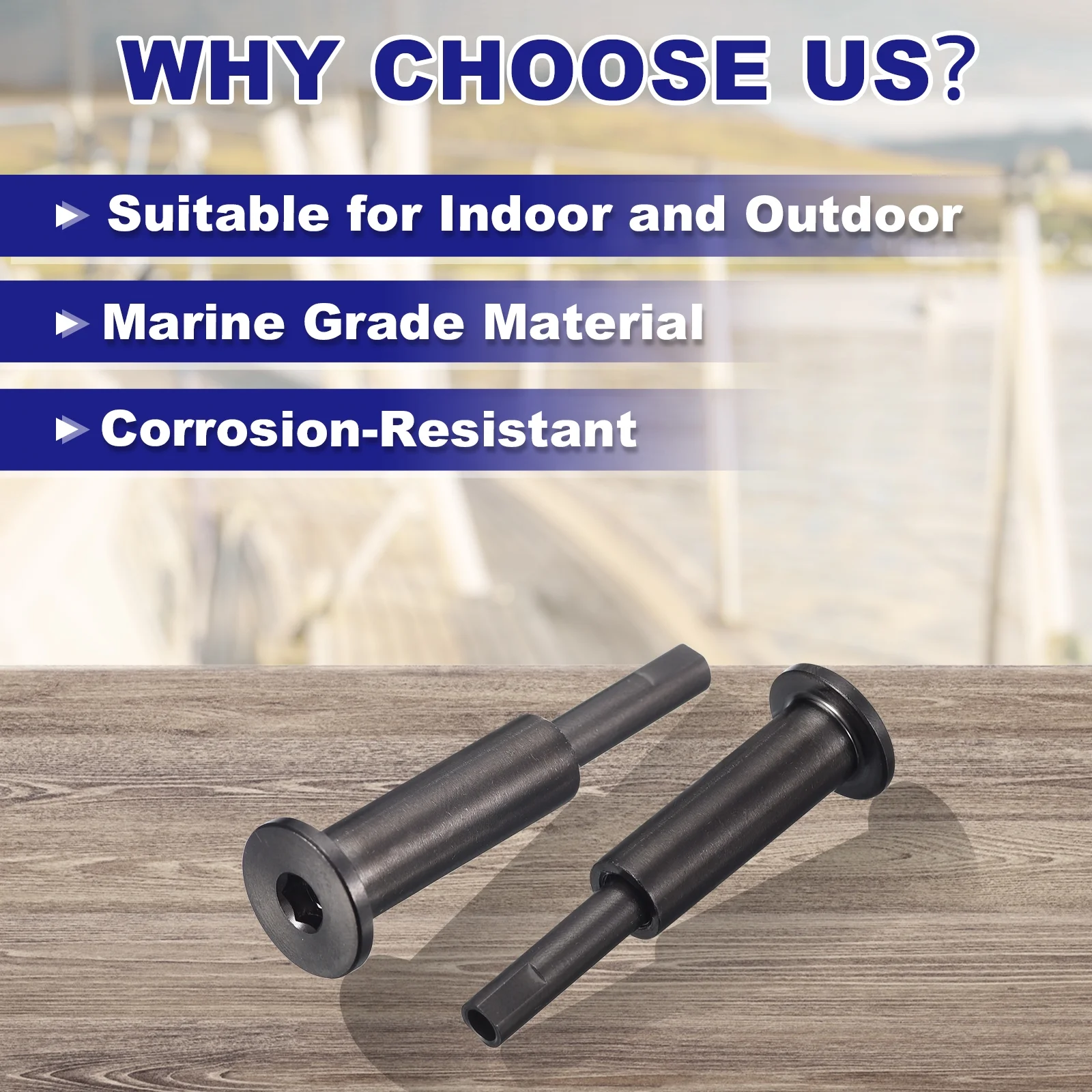 10 Pack Black Invisible Cable Railing Kit, T316 Stainless Steel 1/8