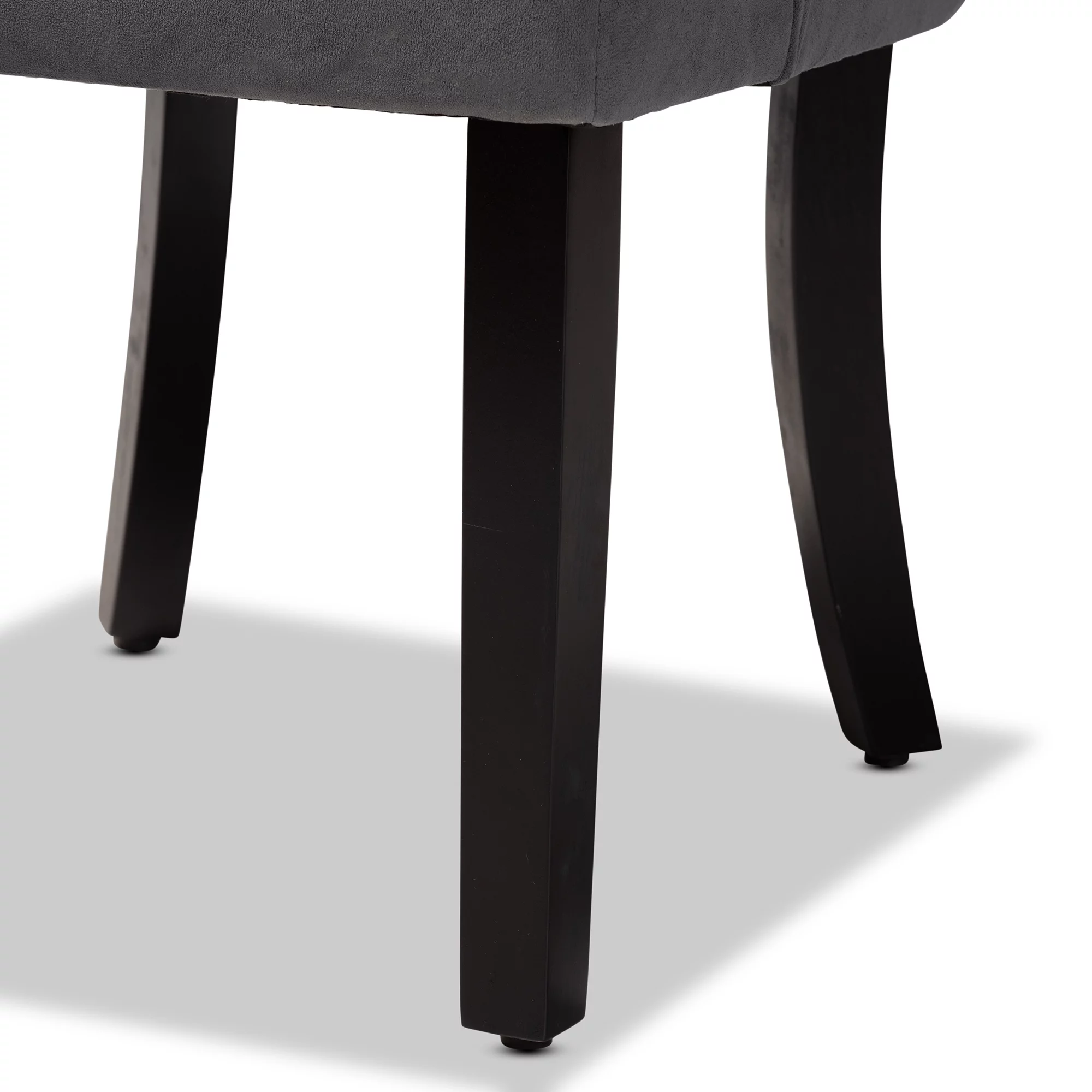 Baxton Studio Fabre Dining Chair, Set of 2, Grey