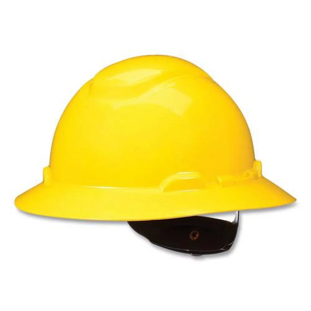 3M SecureFit HDPE 4-Point Ratchet Suspension Full Brim Hard Hat Yellow (H-802SFR-UV)