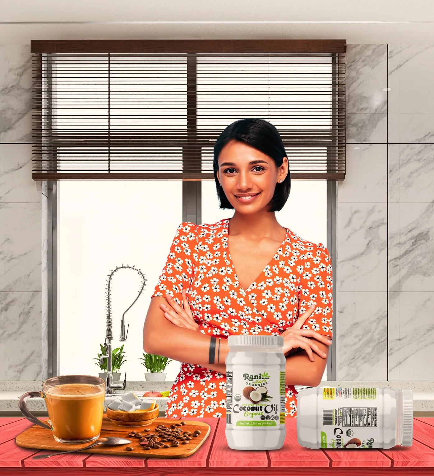 Rani Organic Extra Virgin Coconut Oil, Unrefined 15 fl oz (444ml) Pack of 12, Cold Pressed, NON-GMO | Gluten Free | Kosher | Vegan | 100% Natural | USDA Certified Organic