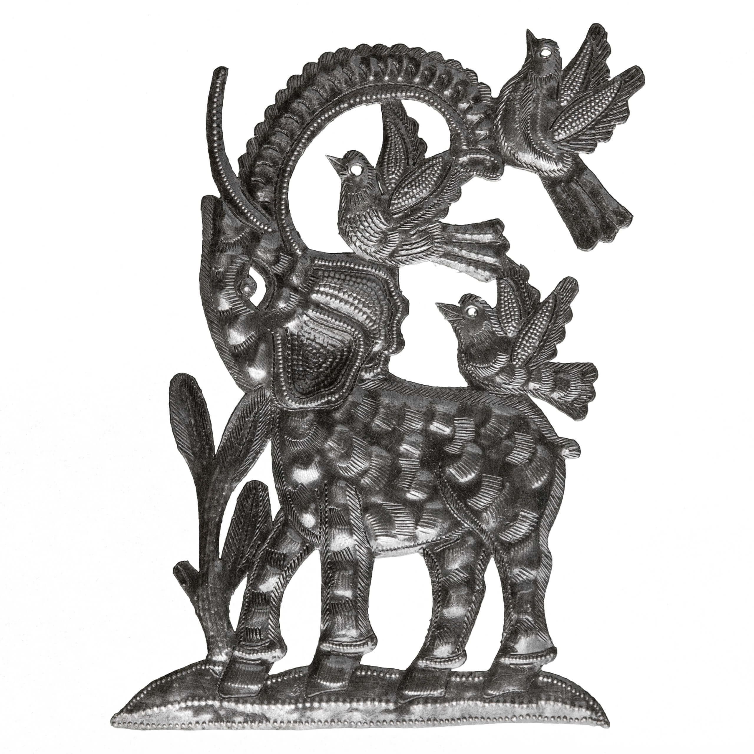 Haitian Recycled Steel Oil Drum, Metal Hanging Wall Art, 6