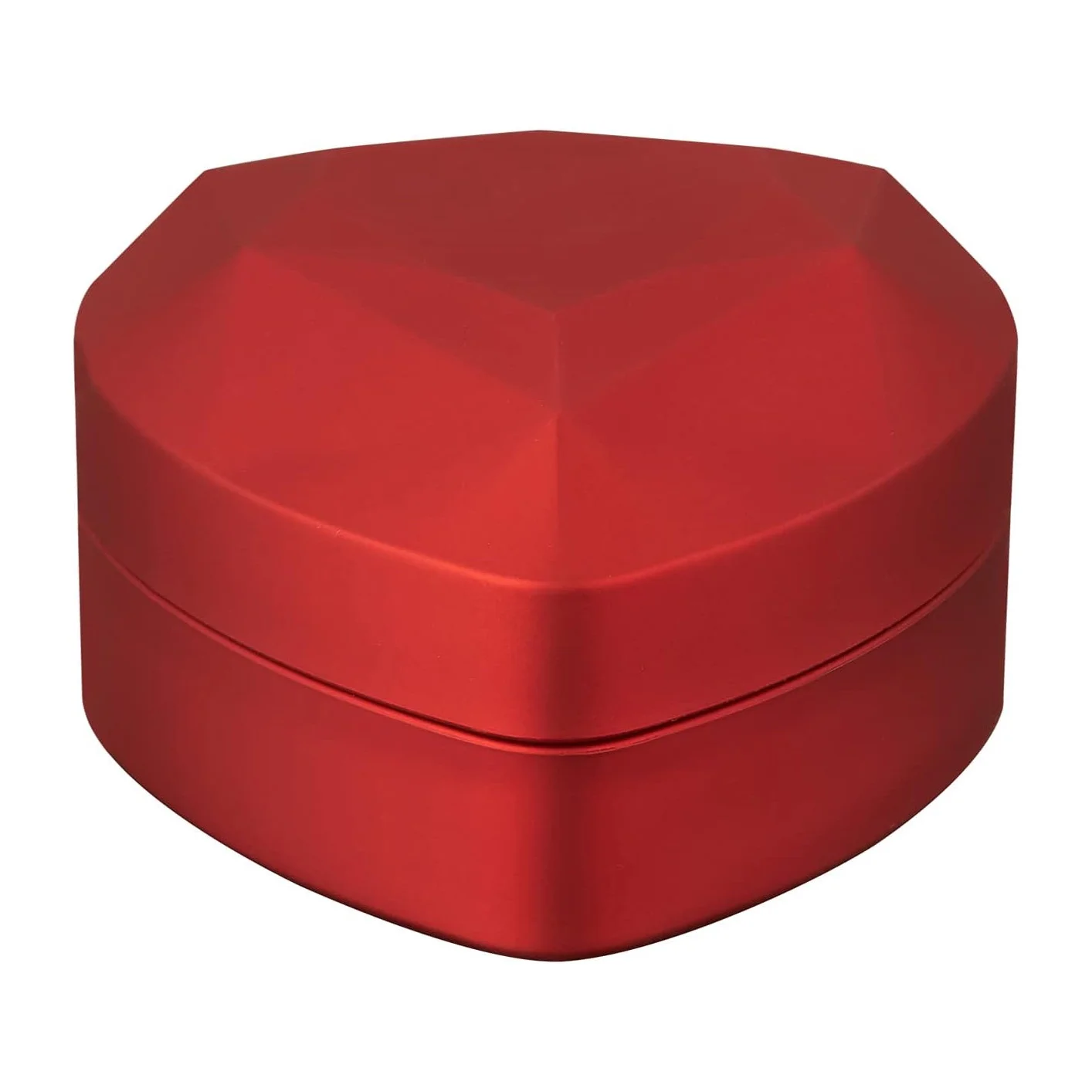 Heart Shaped Ring Box LED Light Engagement Ring Boxes Jewelry Gift Box, Red