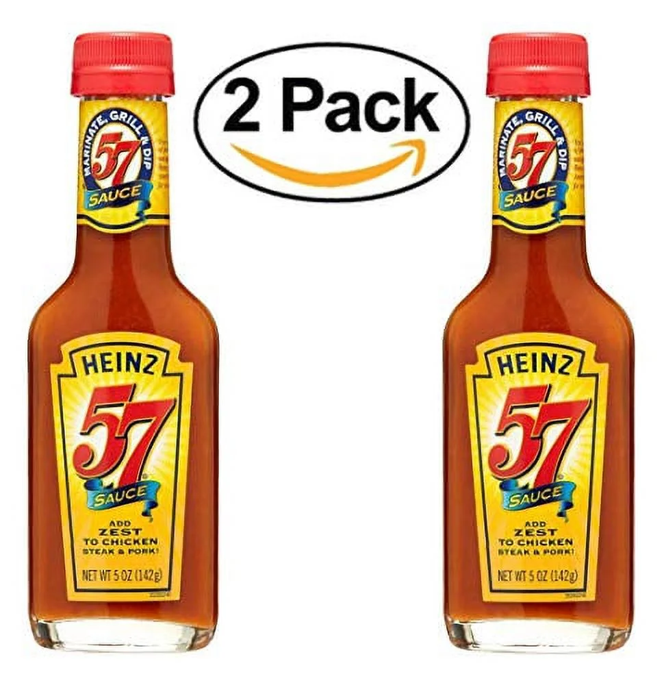 Heinz 57 Steak Sauce 5 oz (Pack of 2) (Adds zest to Steak, Chicken & Pork!)